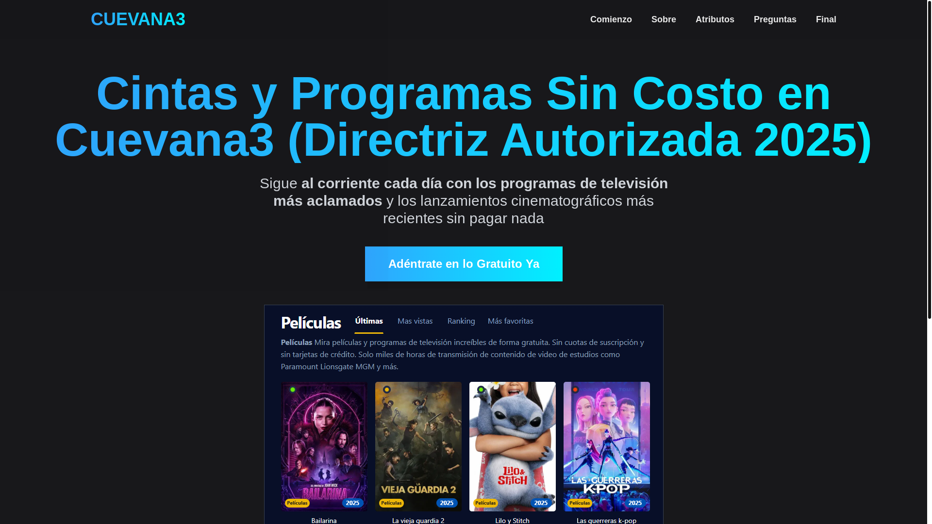 website screenshot of https://cuevana3-9txv.pages.dev/