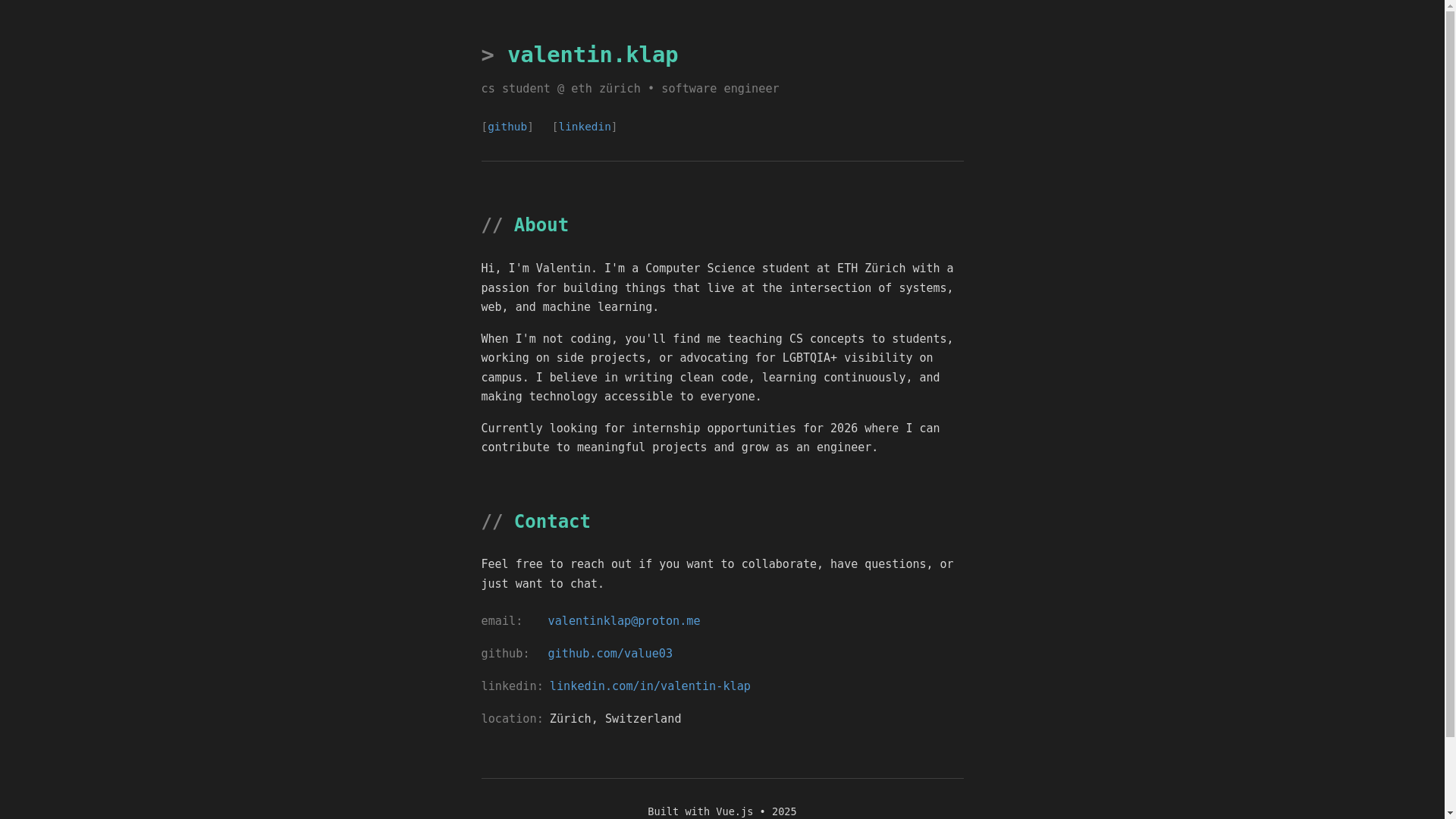 website screenshot of https://vklap.ch/