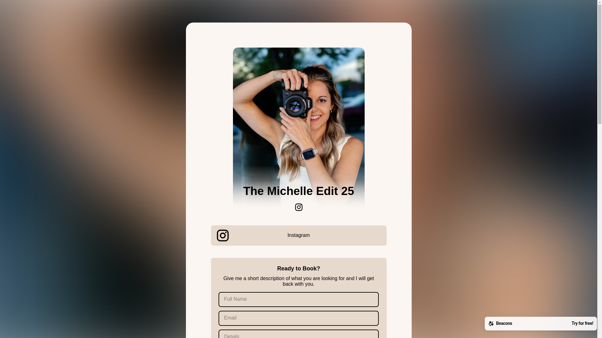 website screenshot of https://themichelleedit25.com/