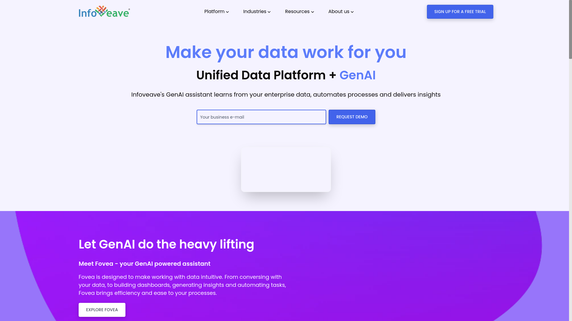 website screenshot of https://infoveave-website.pages.dev/