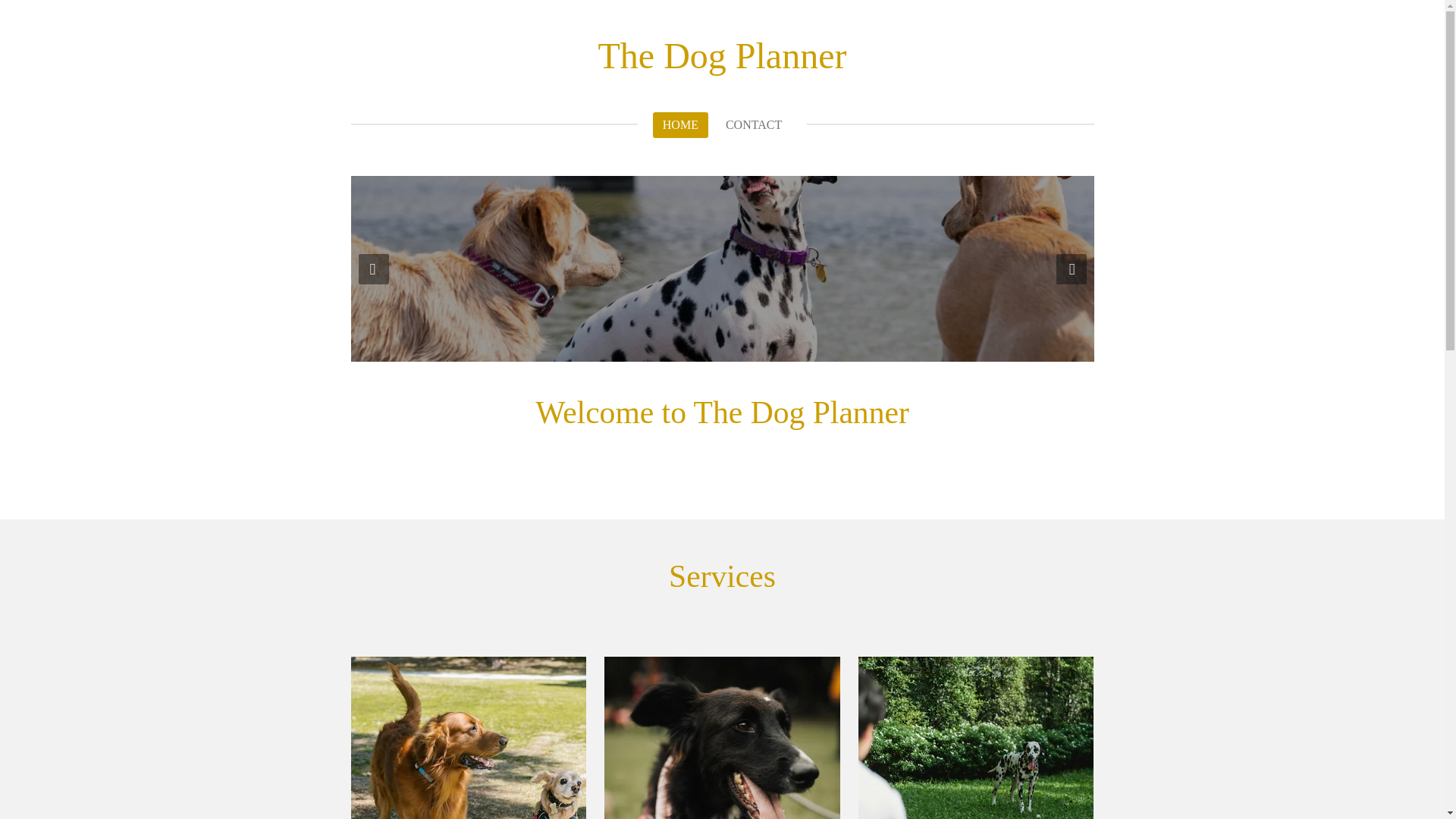 website screenshot of https://the-dog-planner.com/