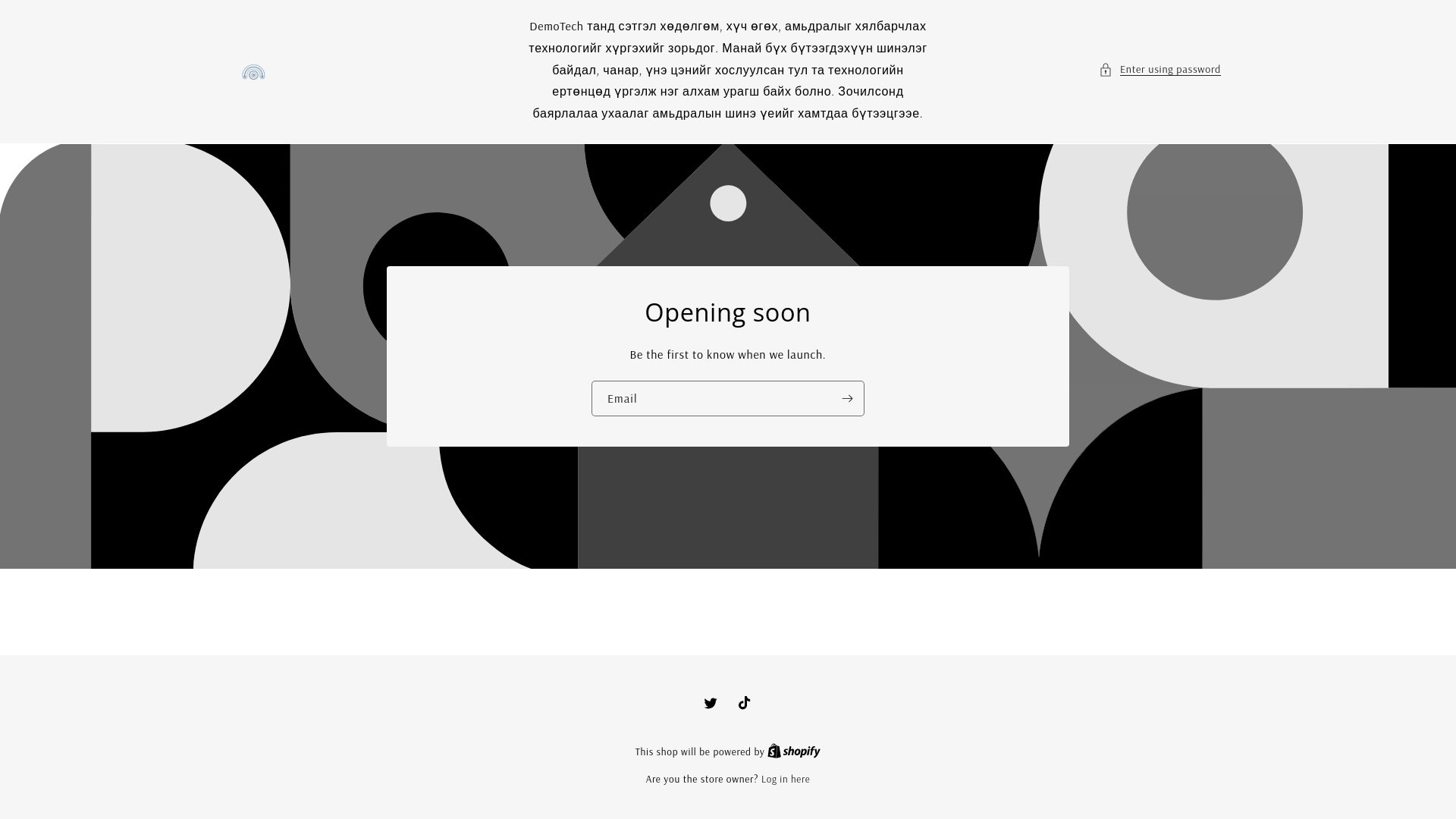 website screenshot of https://demotechm.store/