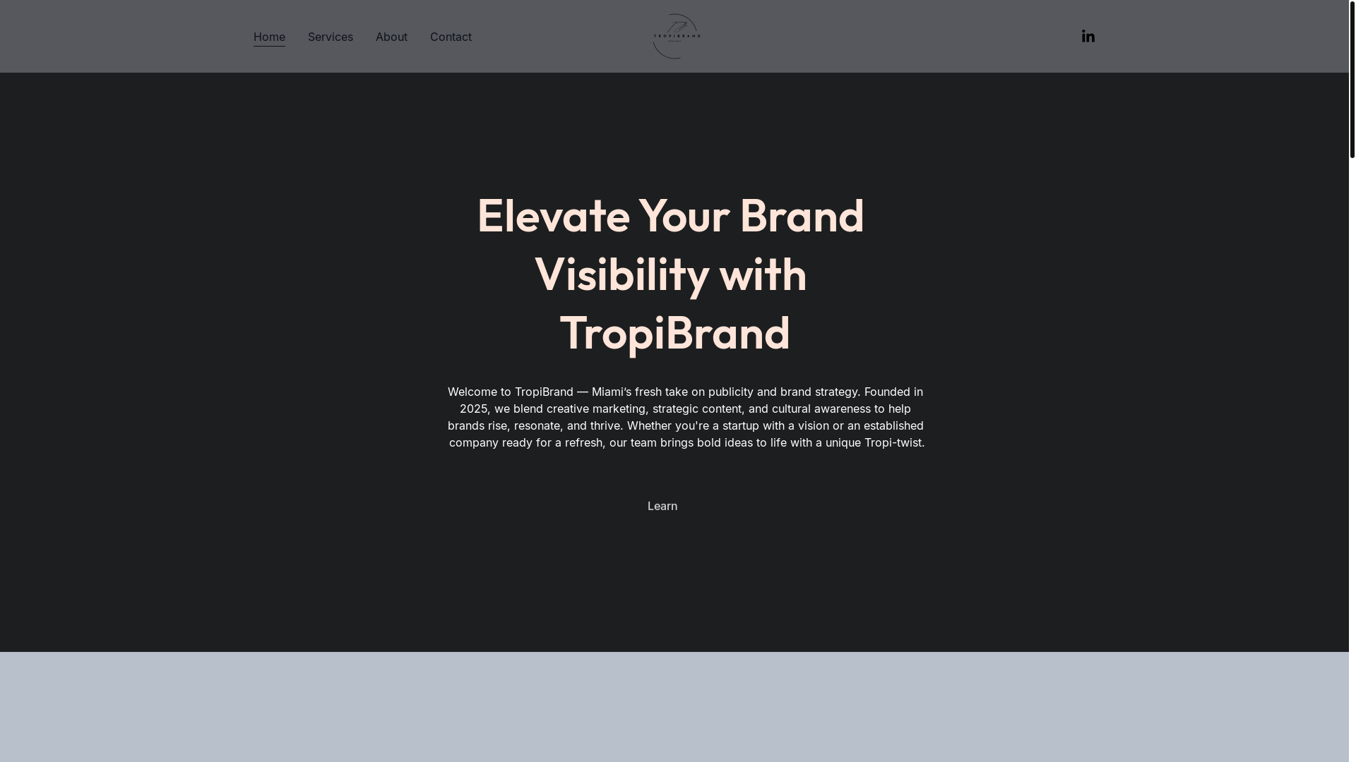 website screenshot of https://tropibrandinc.com/