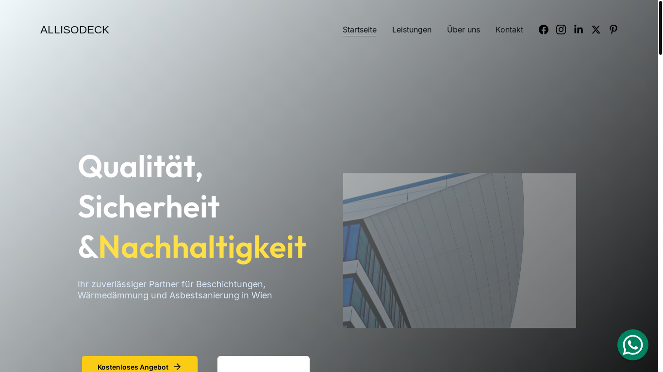 website screenshot of https://allisodeck.com/