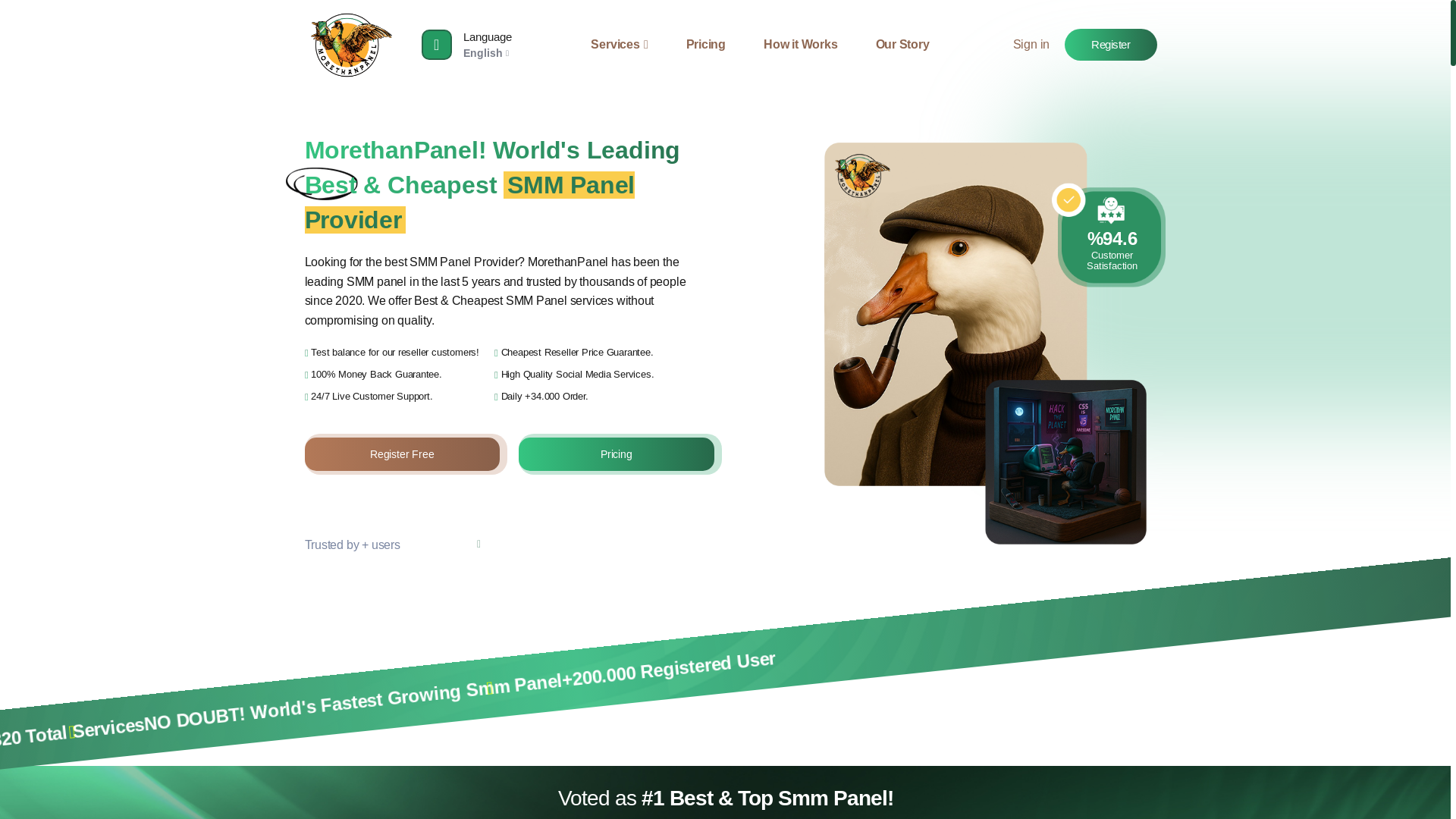 website screenshot of https://mysmmprovider.store/