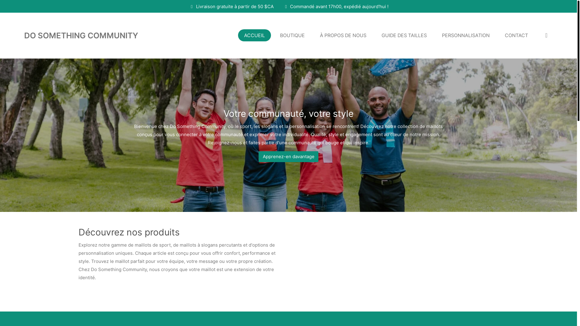 website screenshot of https://do-something-community.ca/