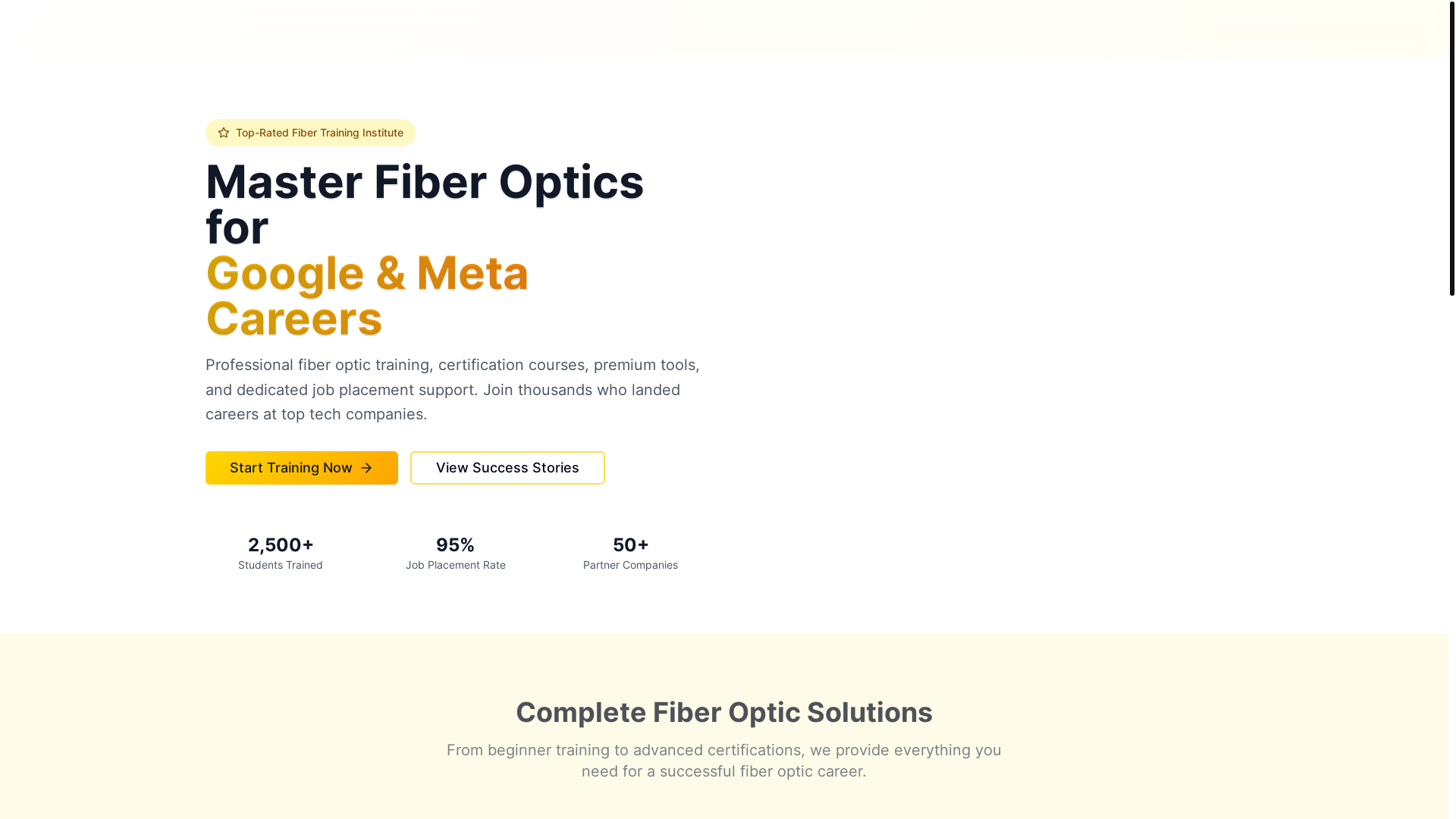 website screenshot of https://fiberxcellence.online/