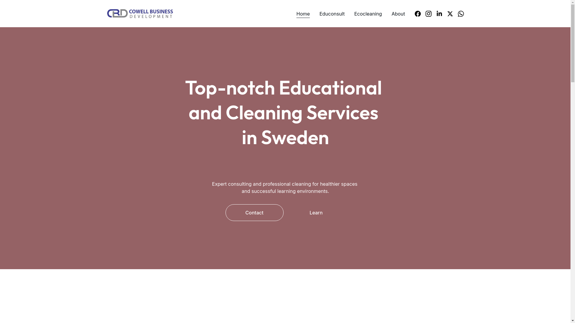website screenshot of https://cowell.se/