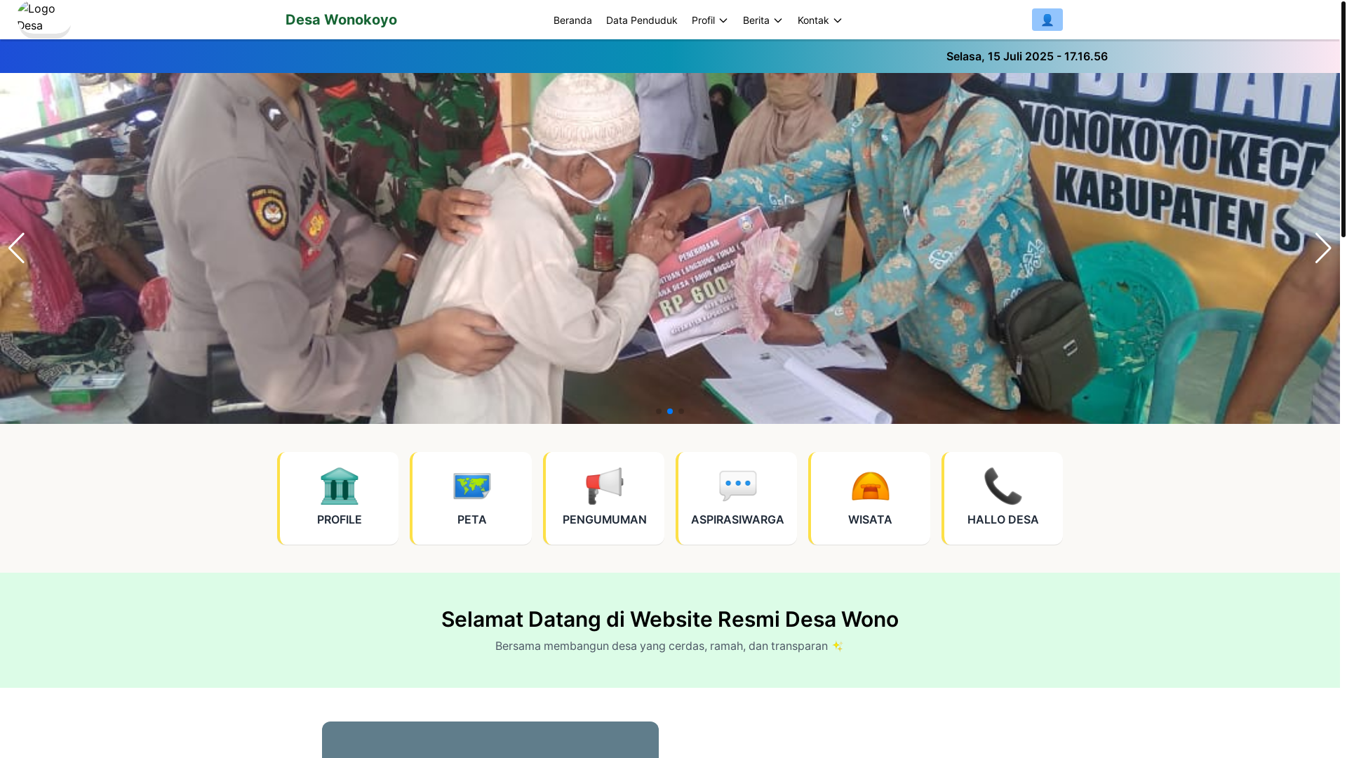 website screenshot of https://wonokoyomedia.com/