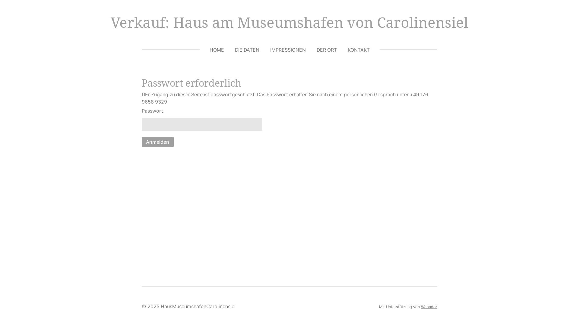 website screenshot of https://hausmuseumshafencarolinensiel.de/