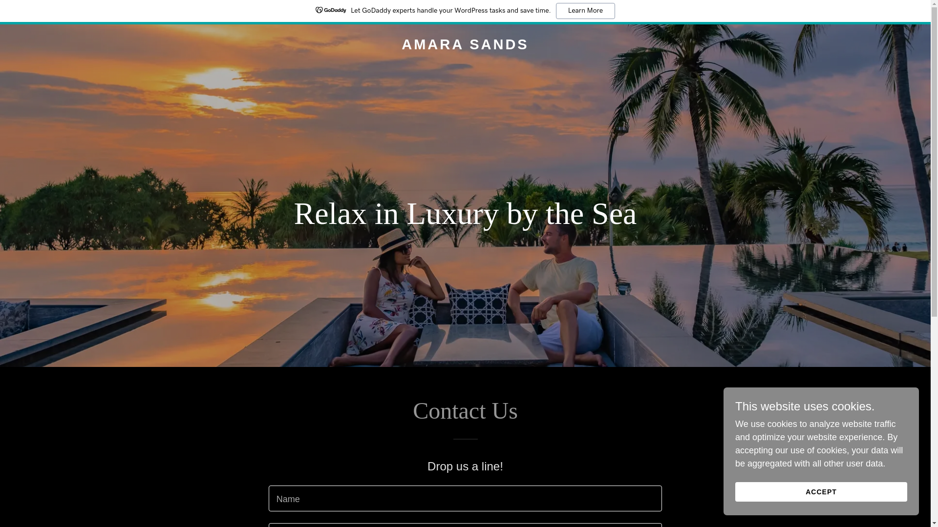 website screenshot of https://amarasands.com/
