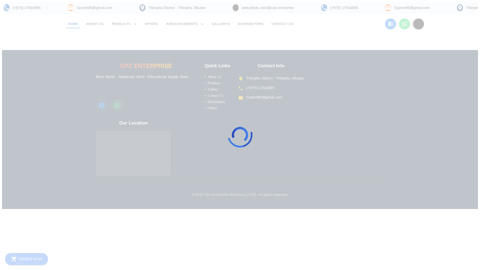 website screenshot of https://cpzenterprise.com/