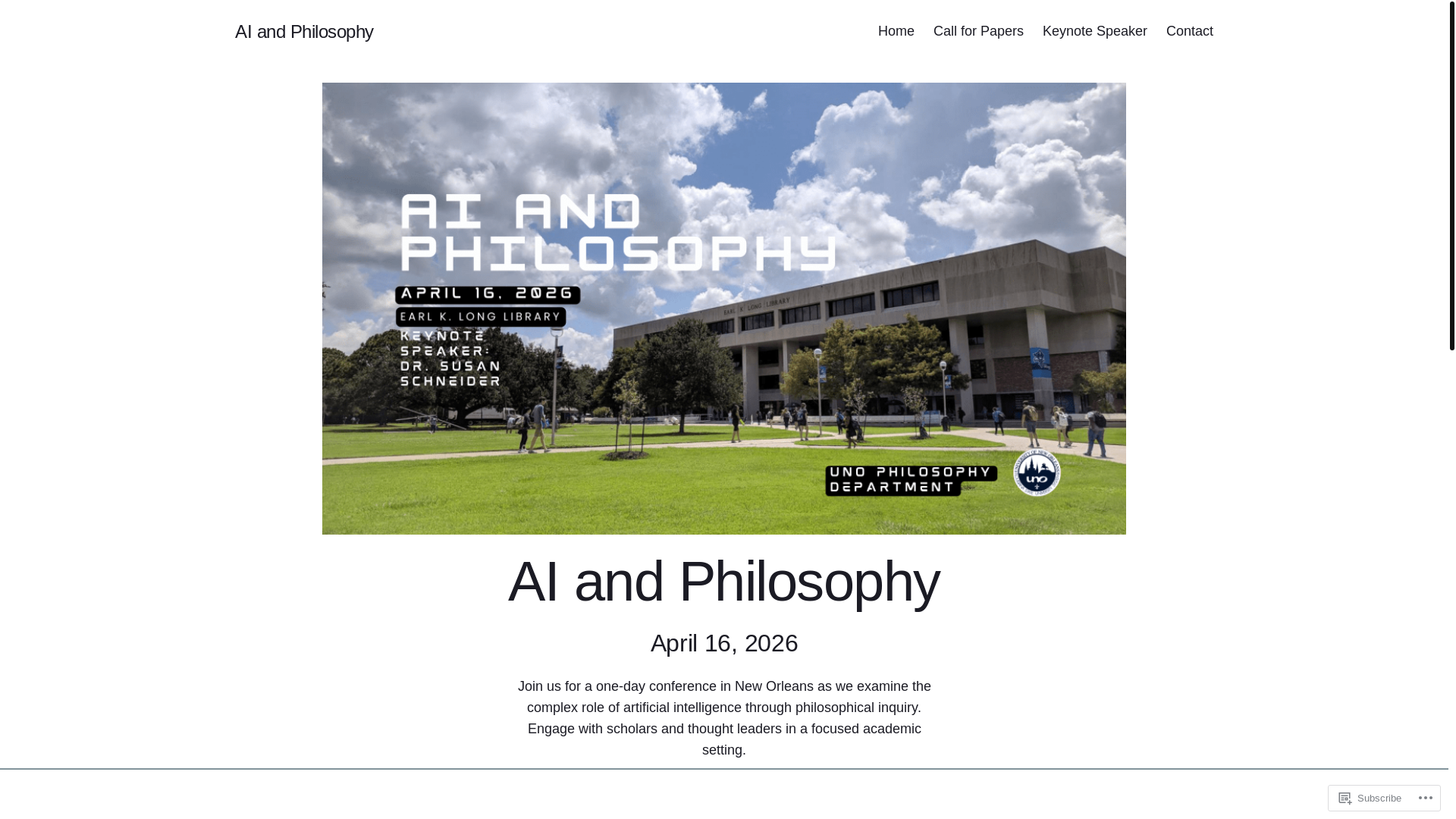 website screenshot of https://aiandphilosophy.org/