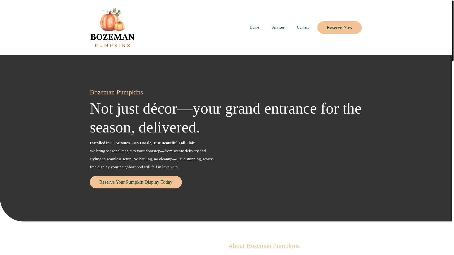 website screenshot of https://bozemanpumpkins.com/