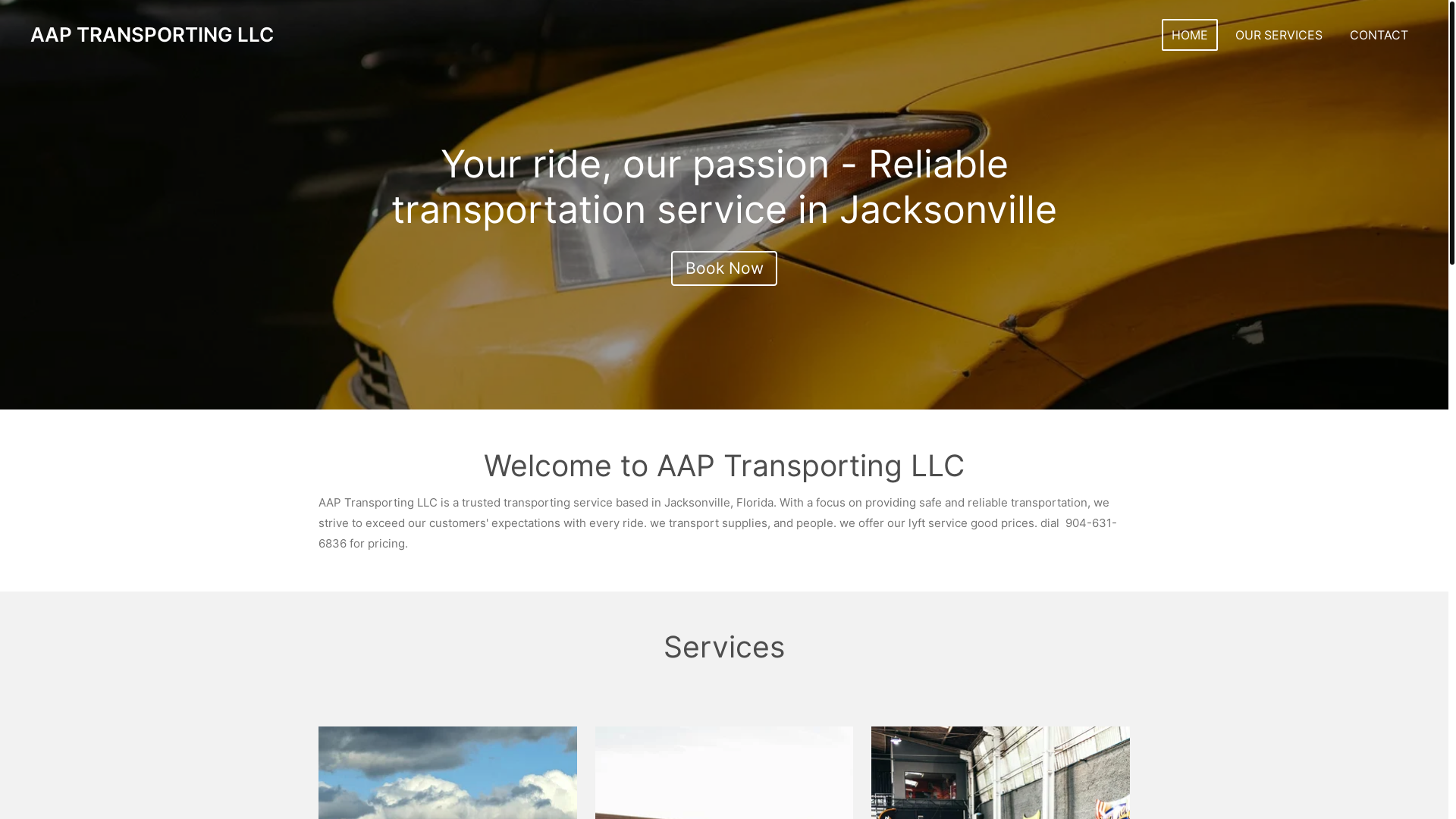 website screenshot of https://aap-transporting-llc.com/
