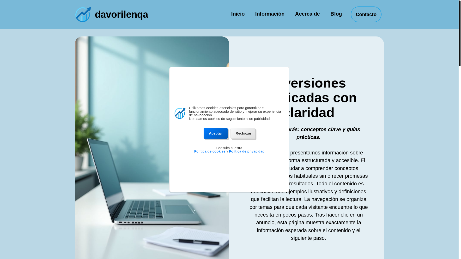 website screenshot of https://davorilenqa.com/