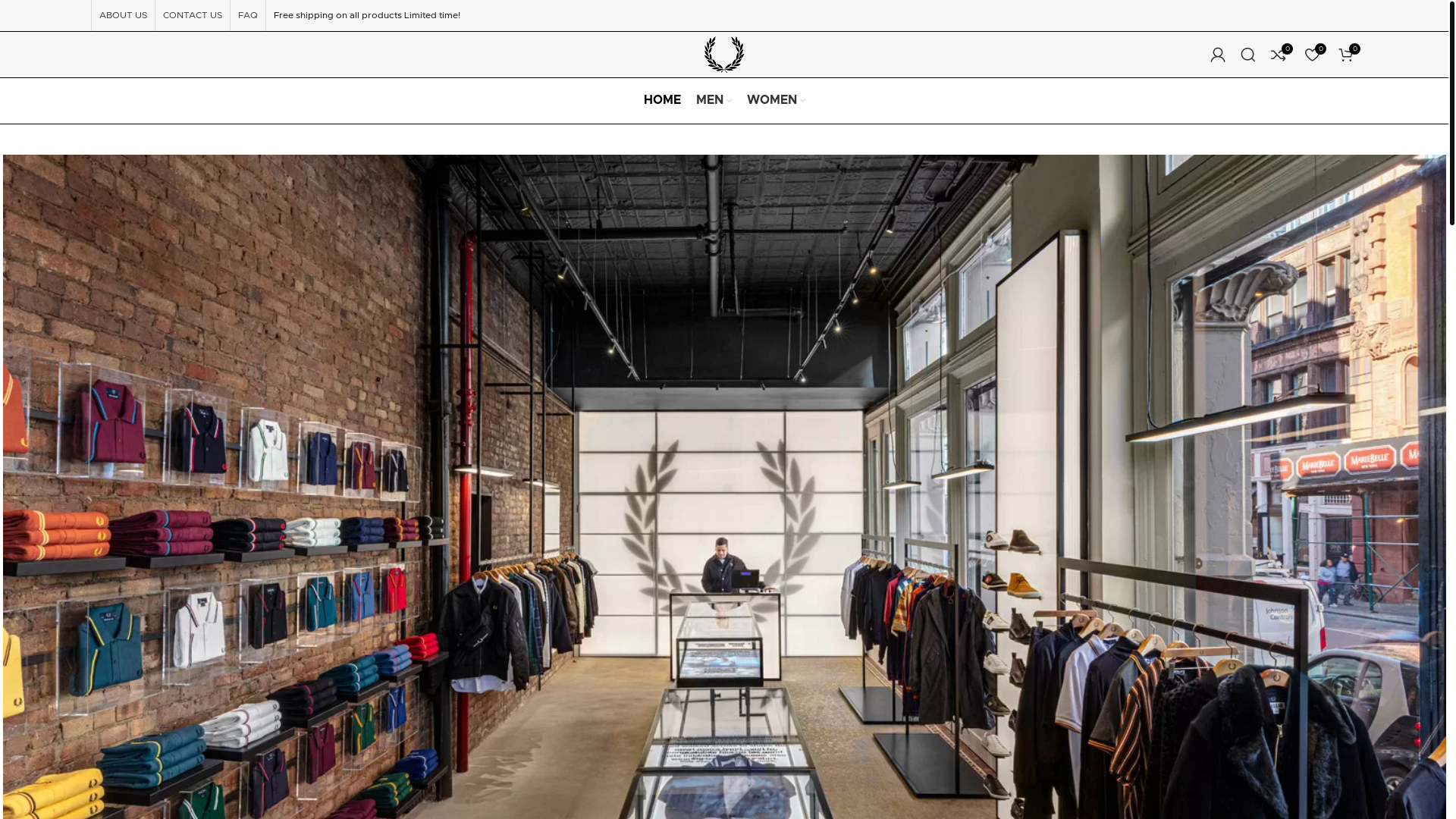 website screenshot of https://www.fredperry-outlet.us/
