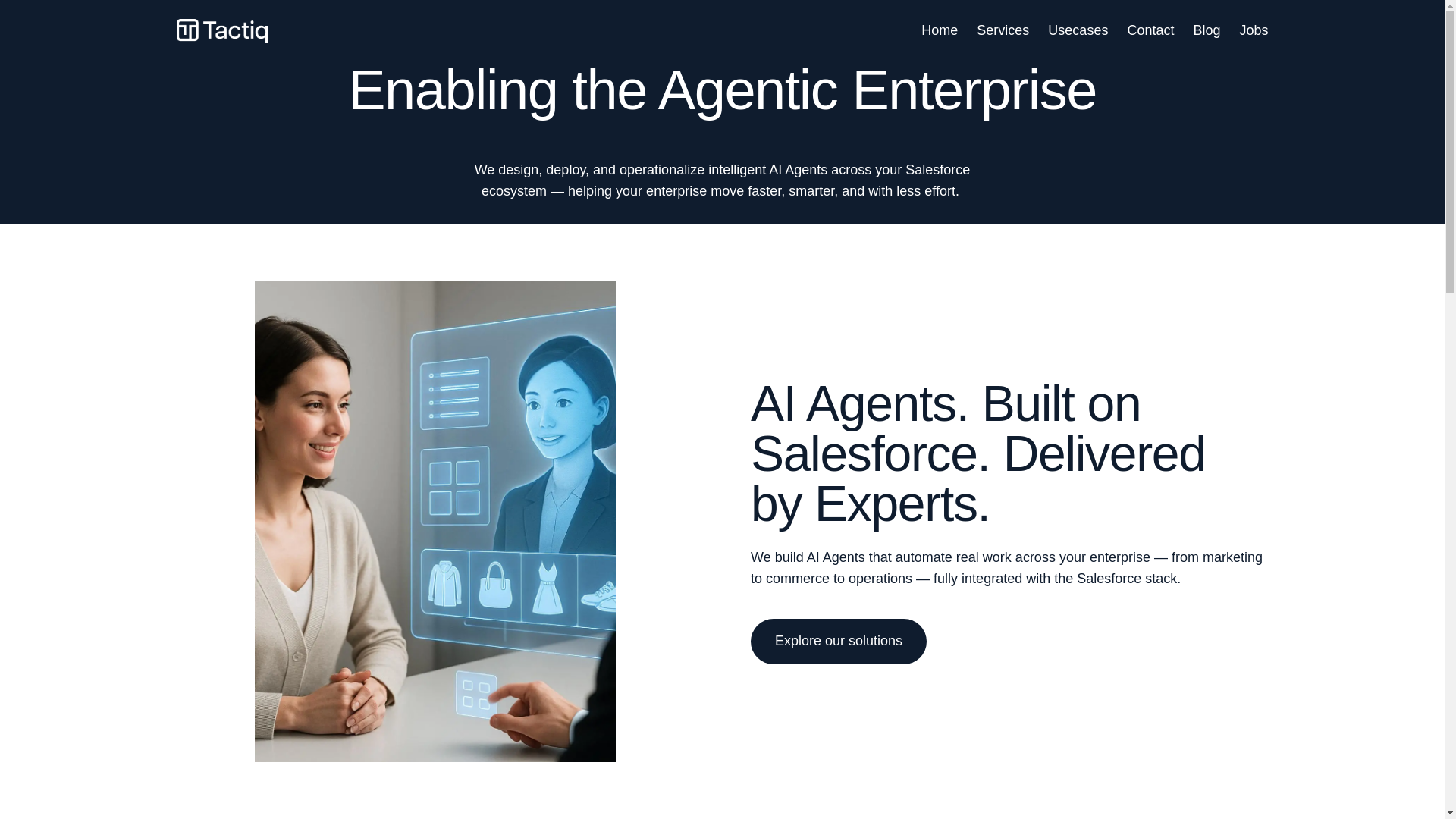 website screenshot of https://tactiq.agency/