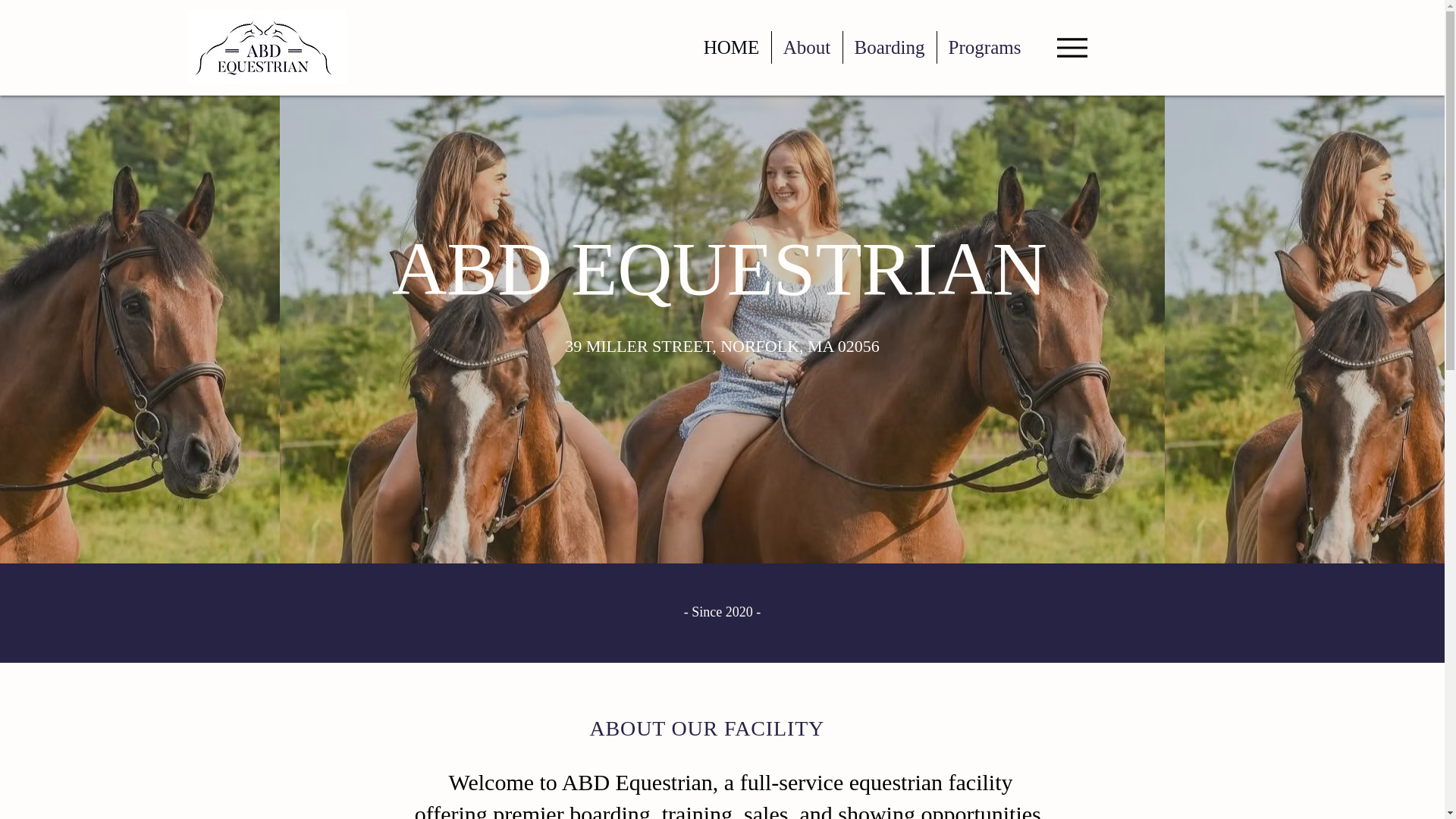 website screenshot of https://abdequestrian.com/