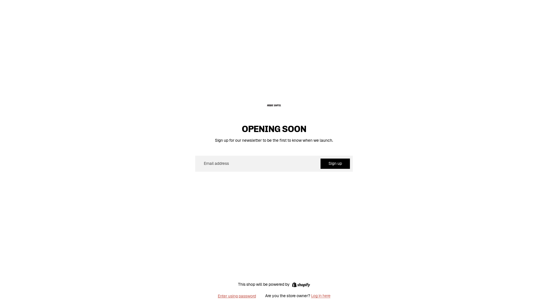 website screenshot of https://roguecartel.co.uk/