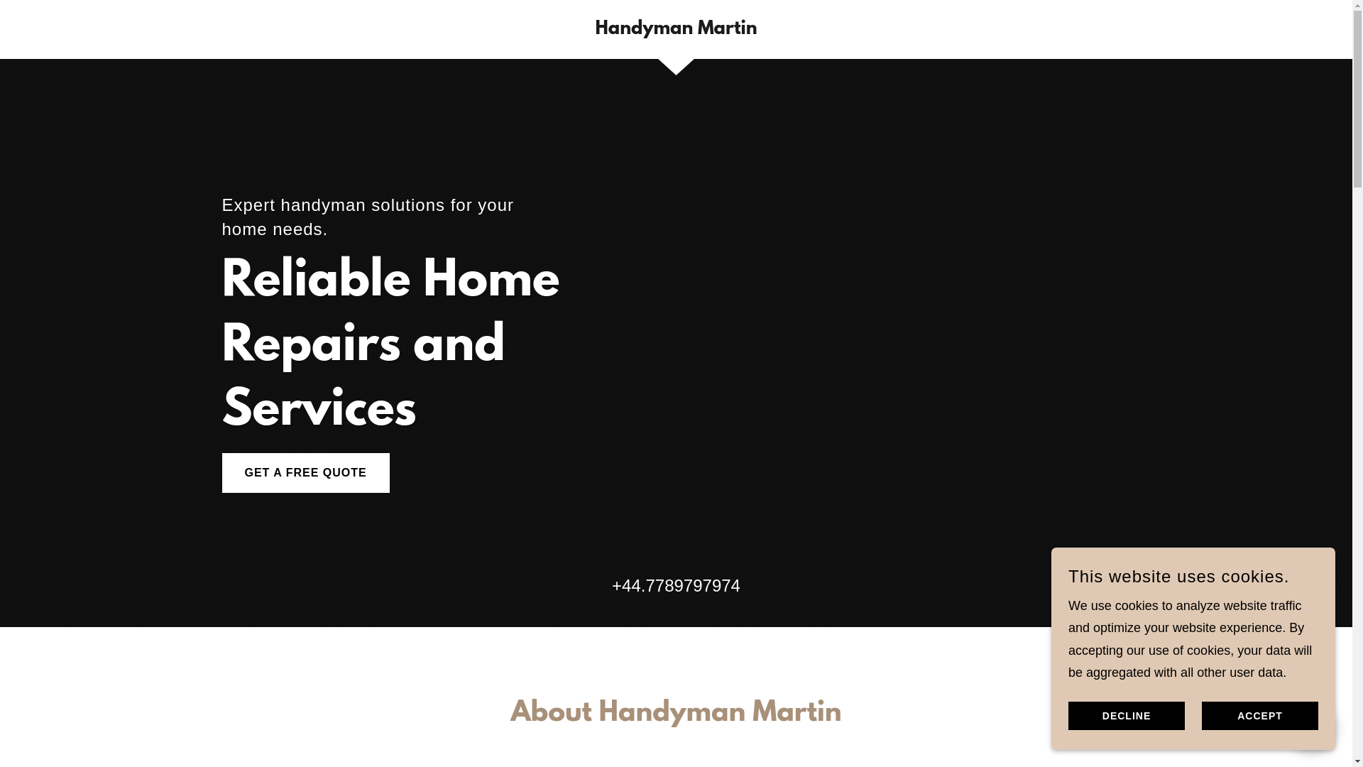 website screenshot of https://handyman-martin.co.uk/