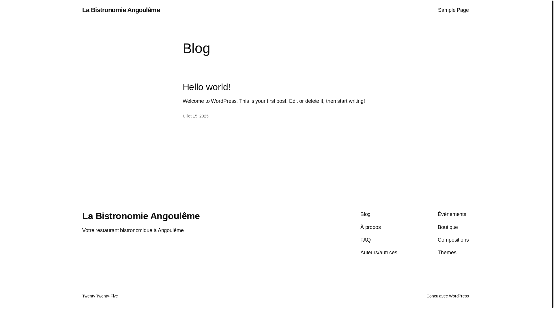 website screenshot of https://labistronomie-angouleme.fr/