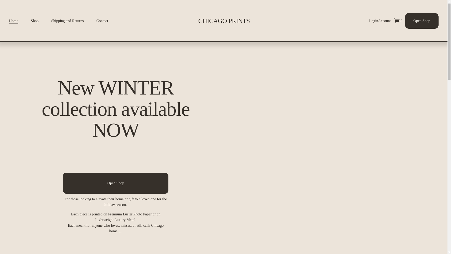 website screenshot of https://chicagoprints.net/