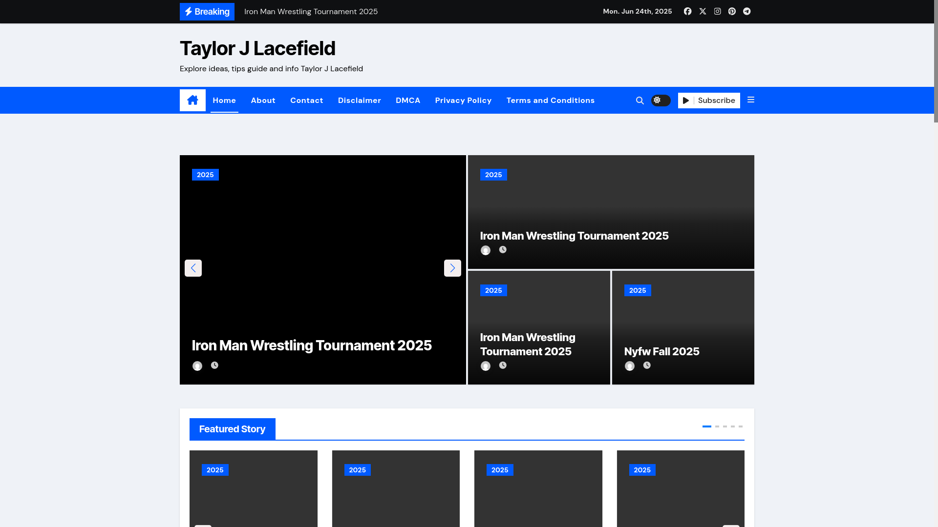 website screenshot of https://taylorjlacefieldr.pages.dev/