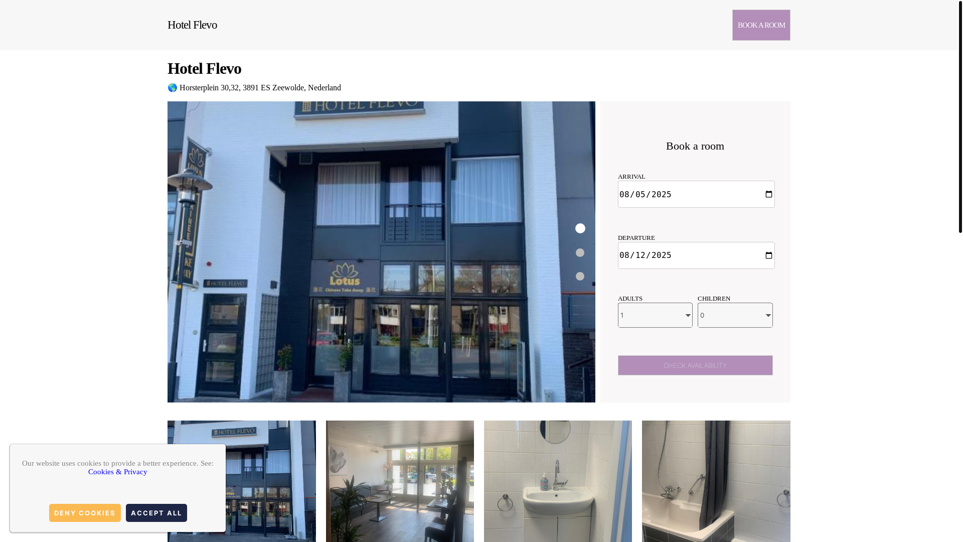 website screenshot of https://hotel-flevo.com.es/
