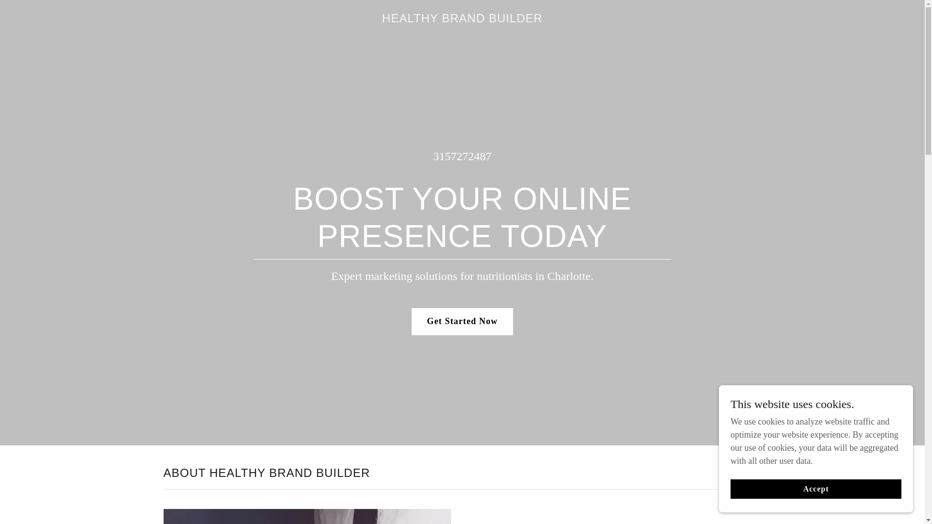 website screenshot of https://healthybrandbuilder.com/