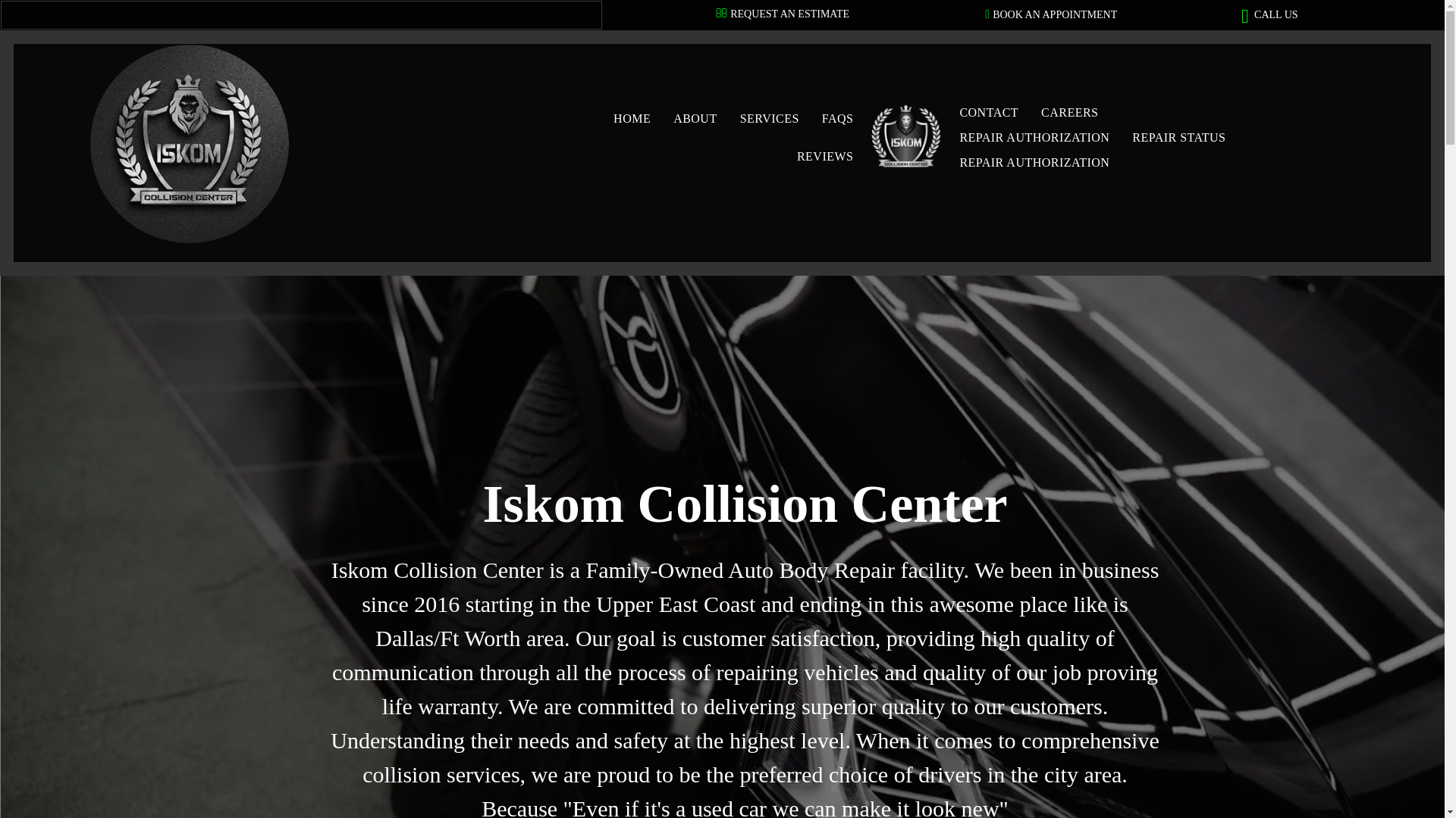 website screenshot of https://iskomcollisioncenter.com/