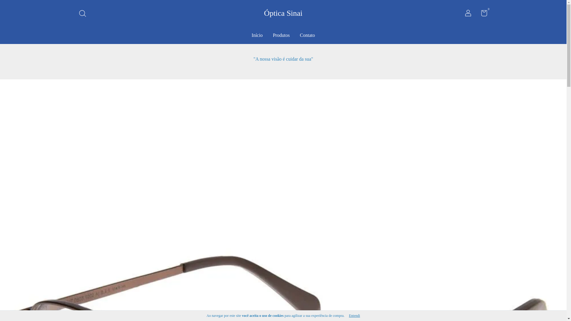 website screenshot of https://opticasinai.com.br/