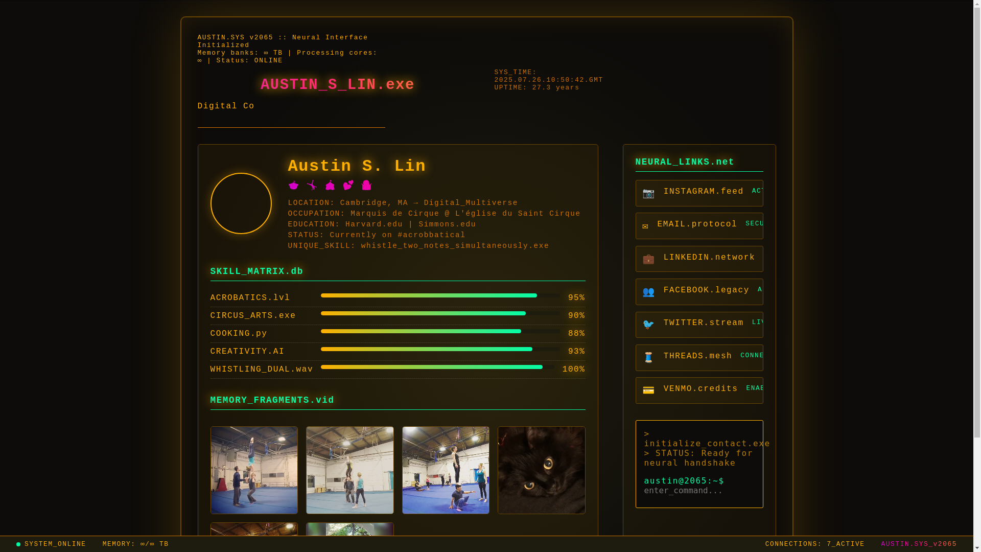 website screenshot of https://austinlin-com.pages.dev/