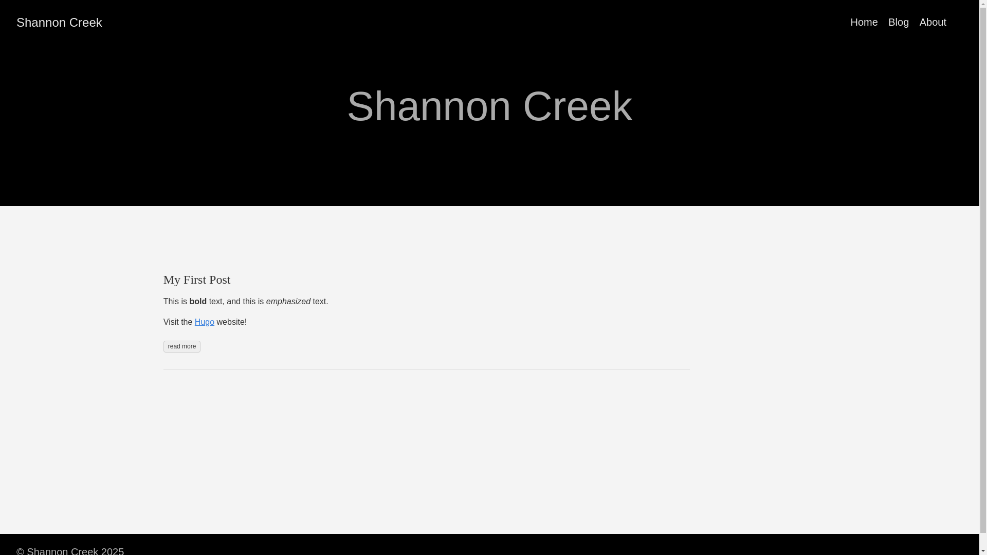 website screenshot of https://shannoncreek.com/
