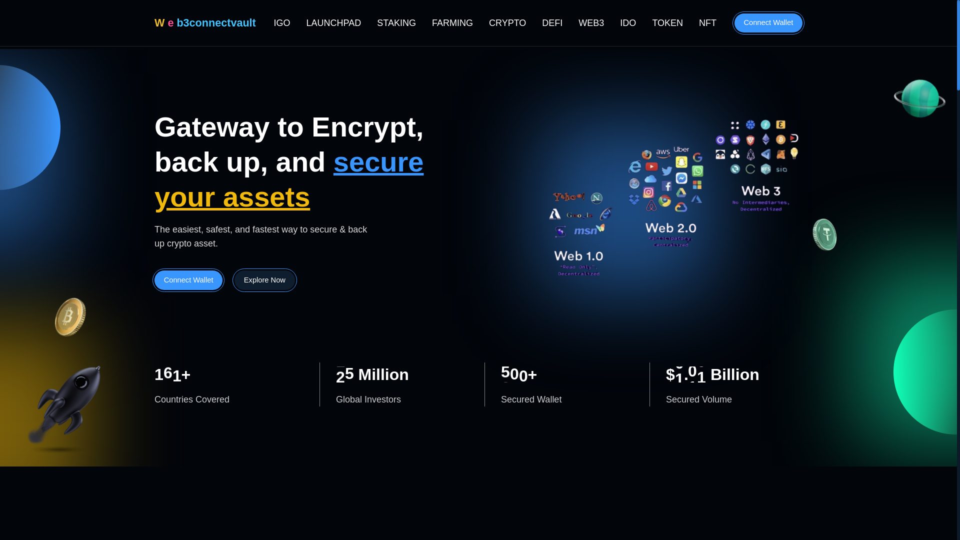 website screenshot of https://digitalassetsweb3connect.com/