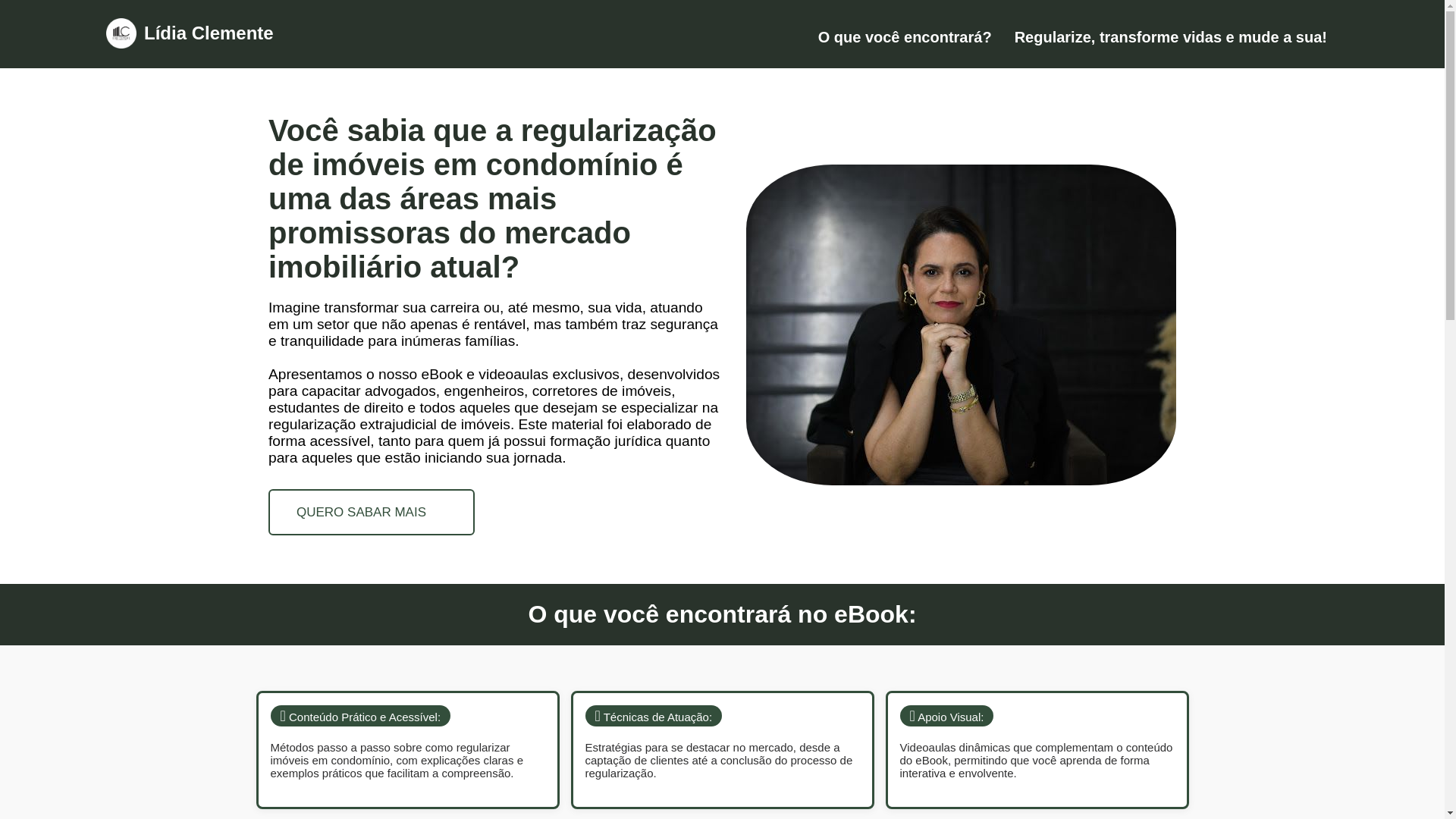 website screenshot of https://lidiaclemente.com.br/