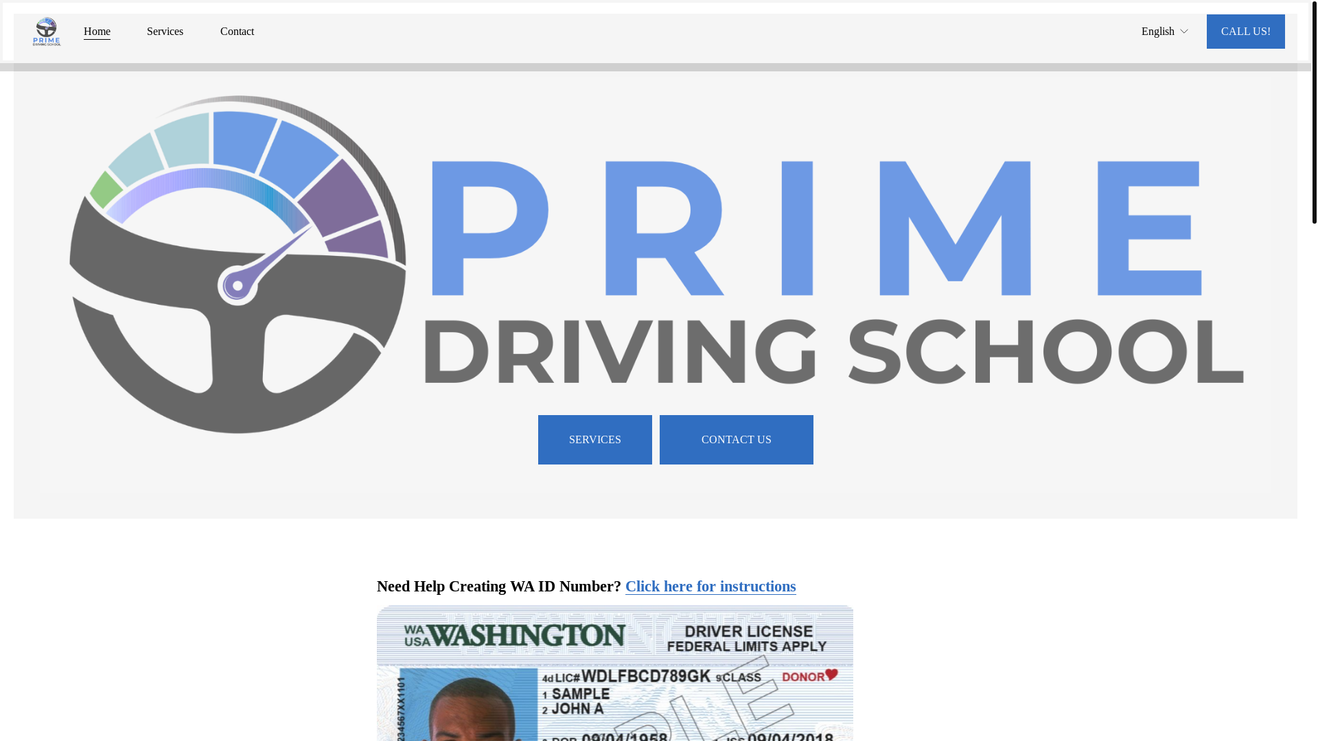 website screenshot of https://primedrivingschool.org/