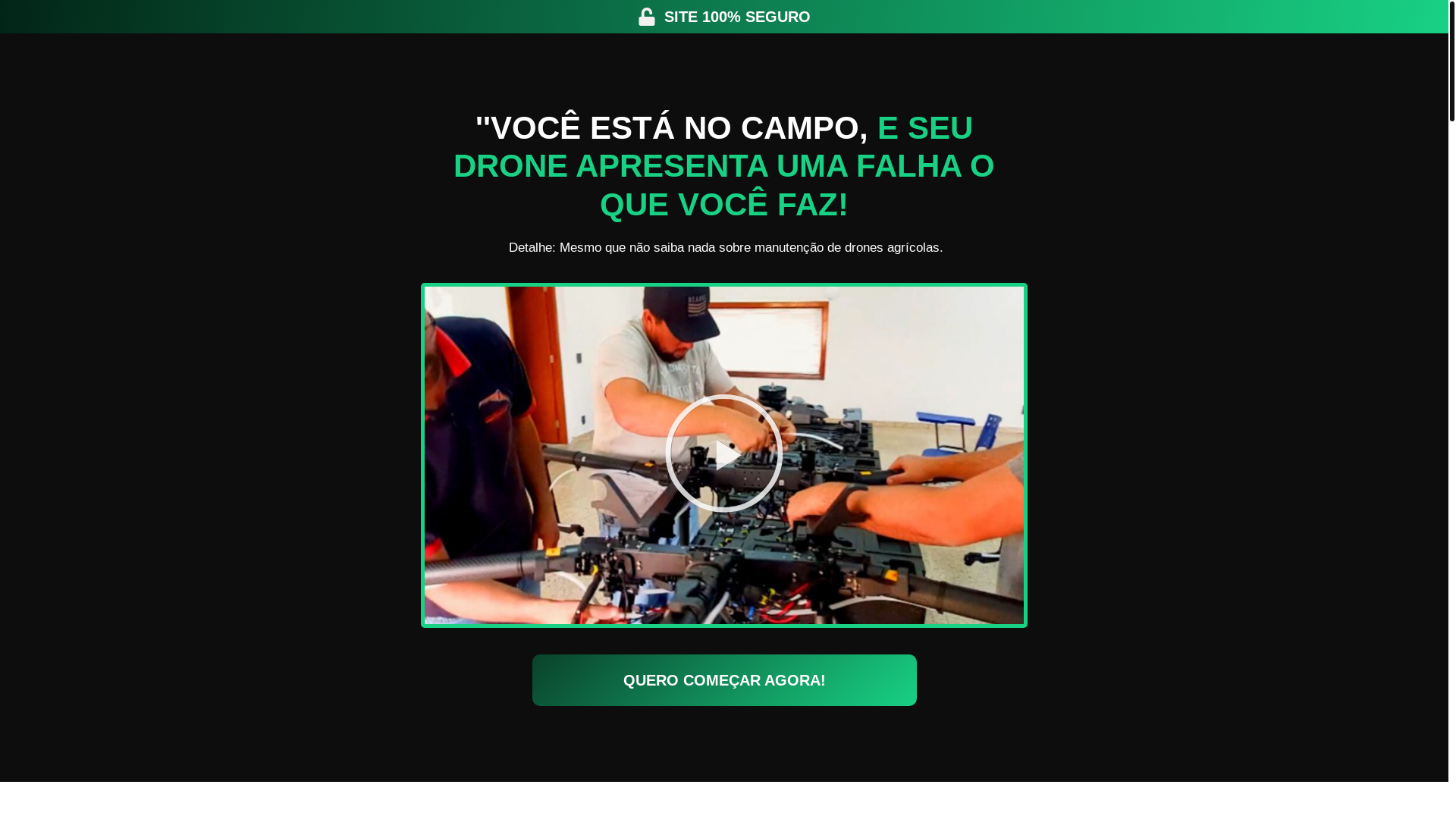 website screenshot of https://manutencaodronesagro.online/