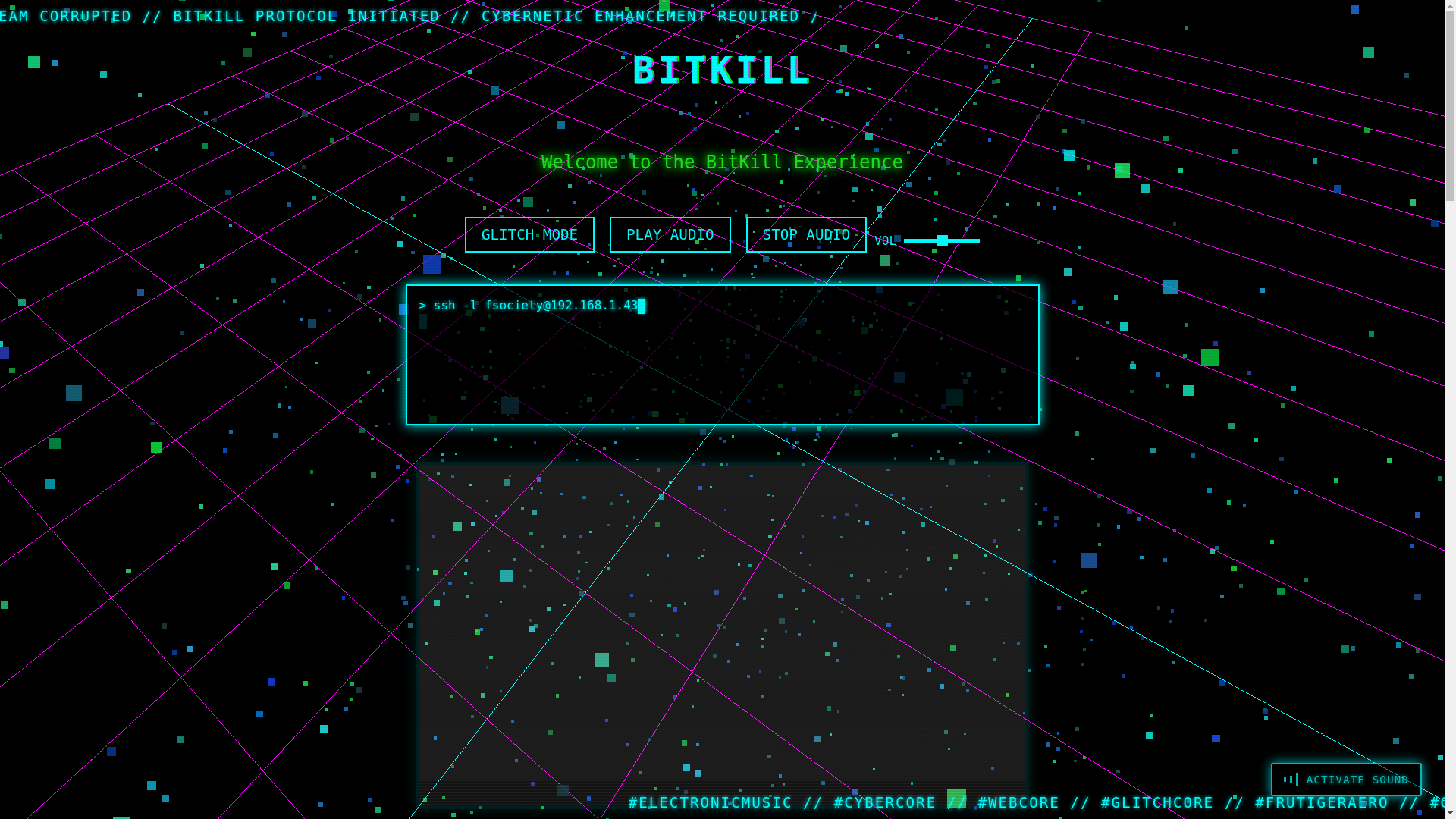 website screenshot of https://bitkill-music.pages.dev/