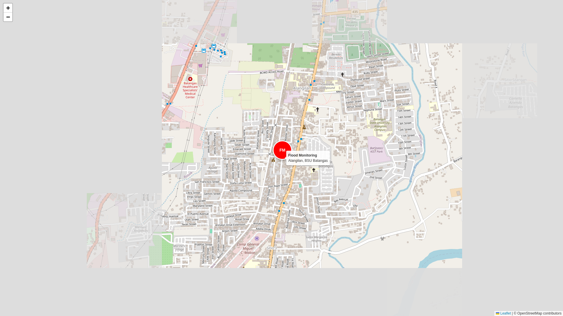 website screenshot of https://floodmonitoring.online/