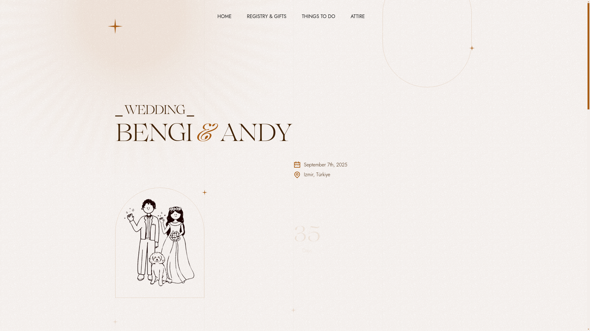 website screenshot of https://bengiandandy.com/