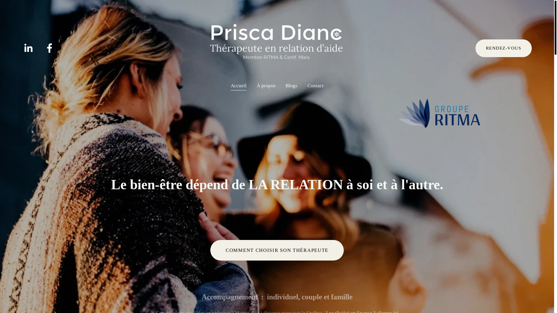 website screenshot of https://priscadiano-therapeuteenrelationdaide.ca/