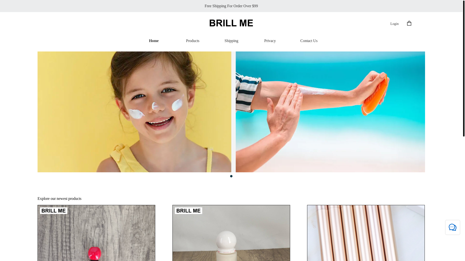 website screenshot of https://brill-me-product.com/