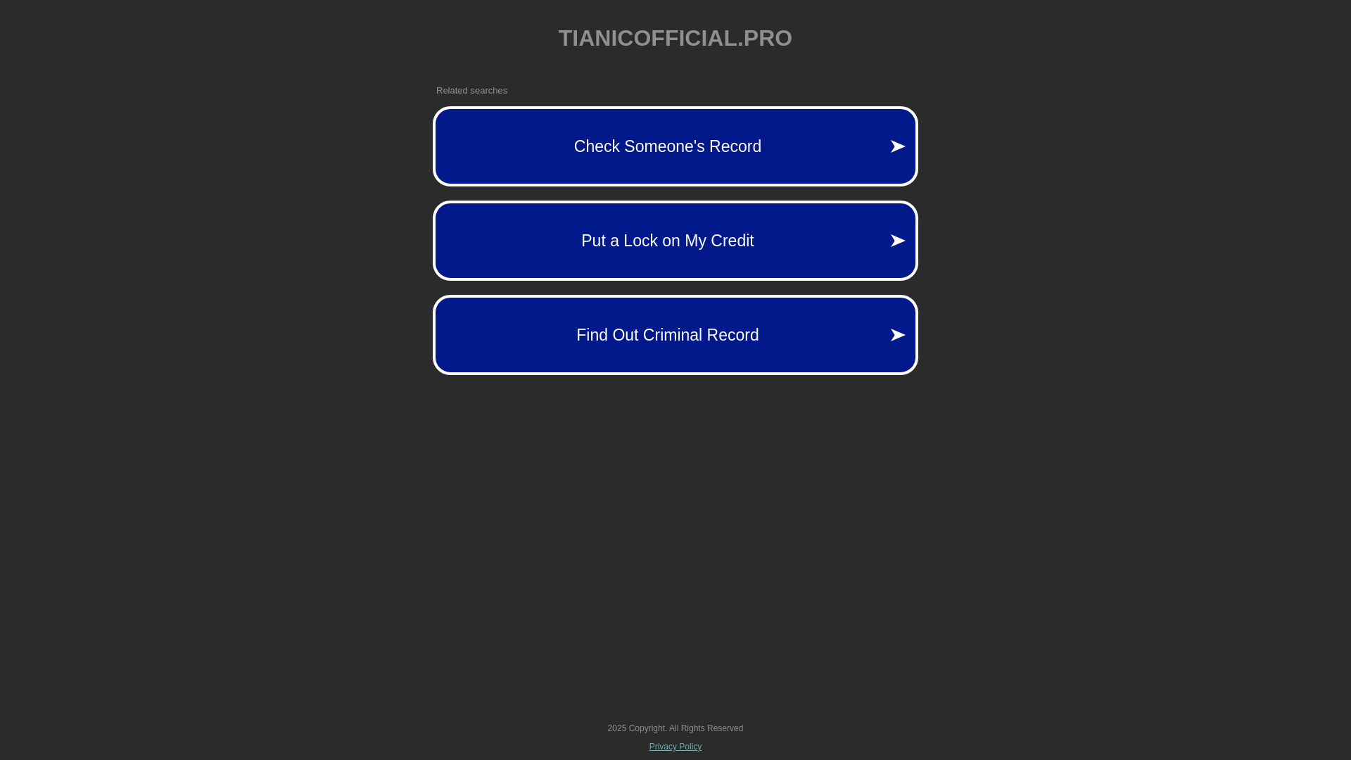 website screenshot of https://tianicofficial.pro/