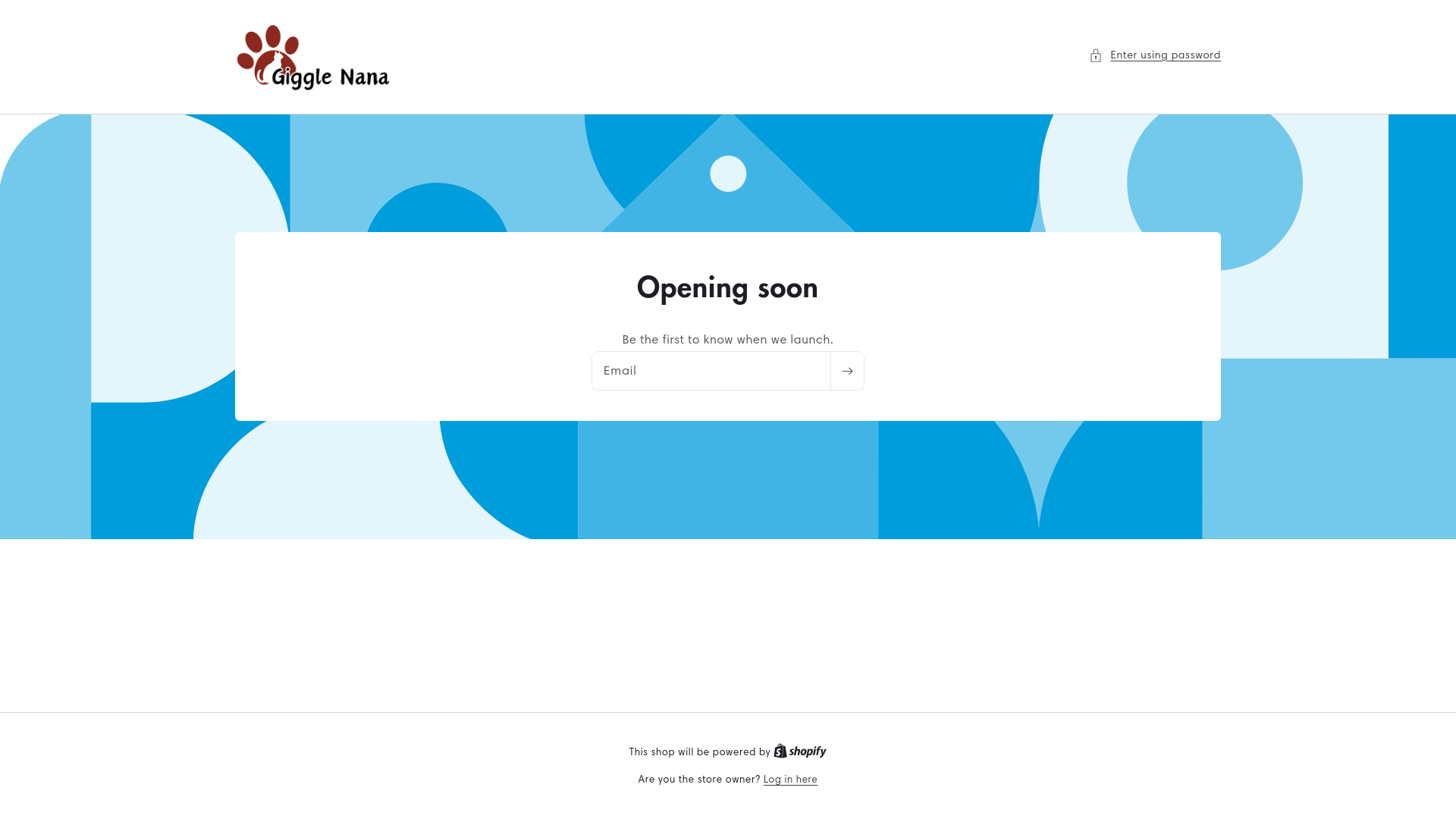 website screenshot of https://gigglenana.com/