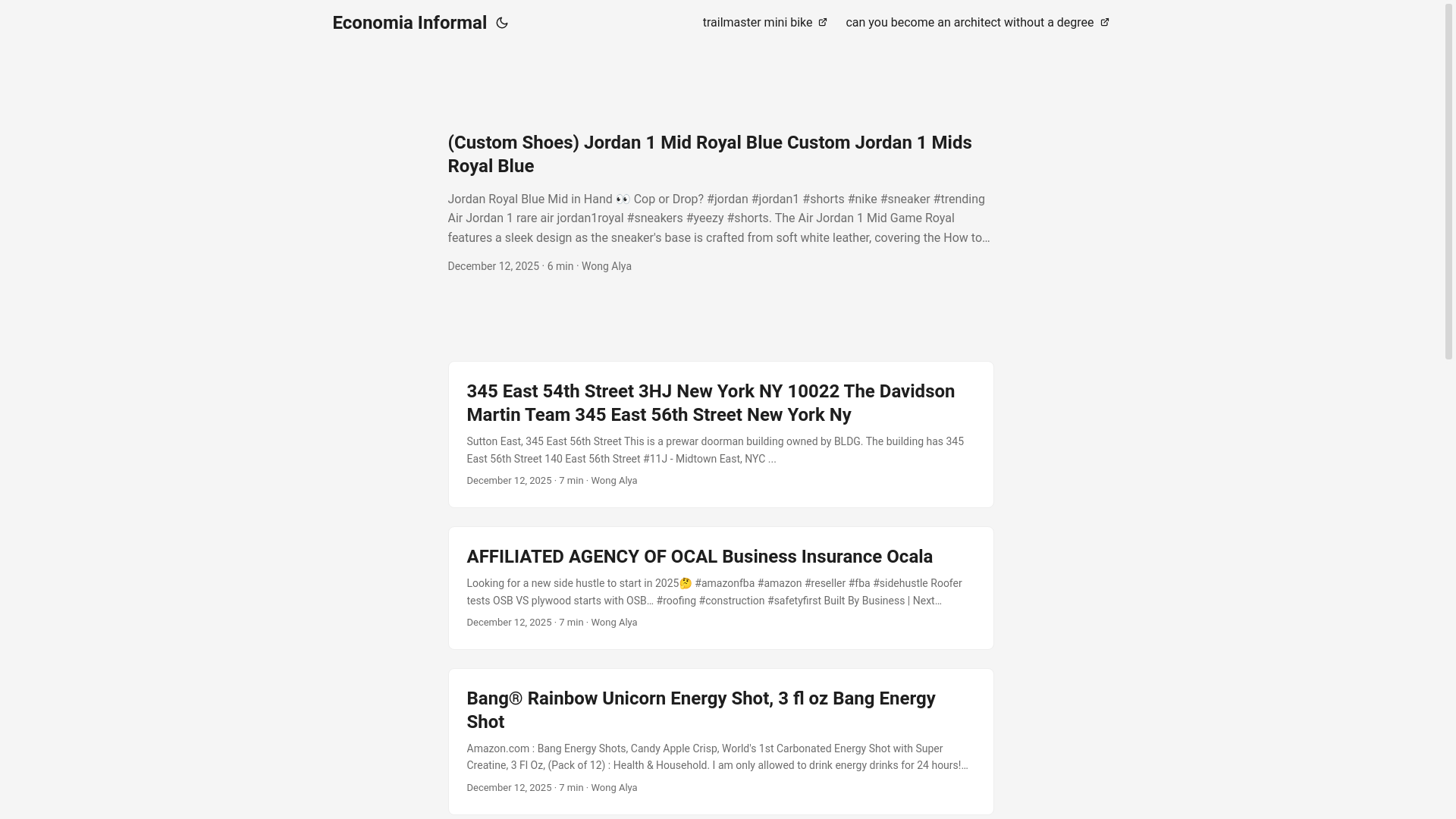website screenshot of https://economiainformal.pages.dev/