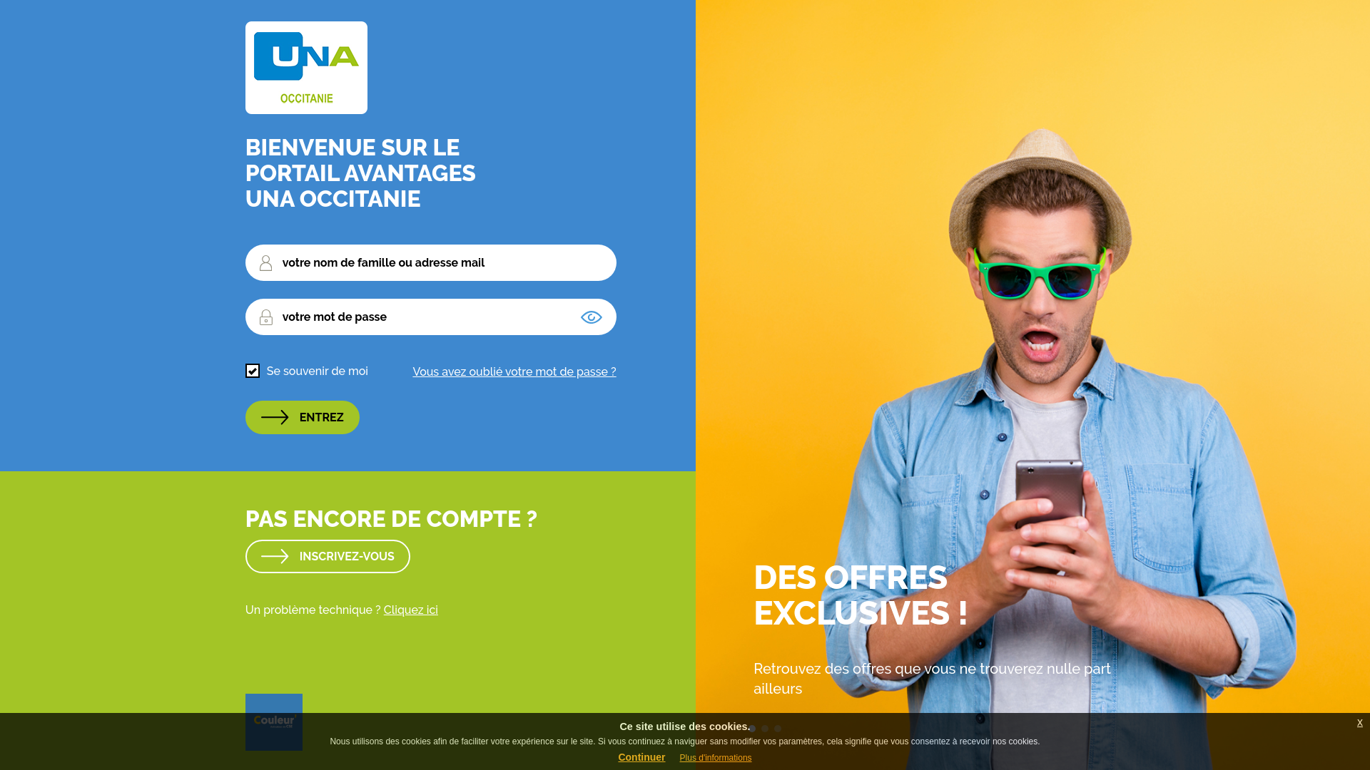 website screenshot of https://unavantages-occitanie.fr/