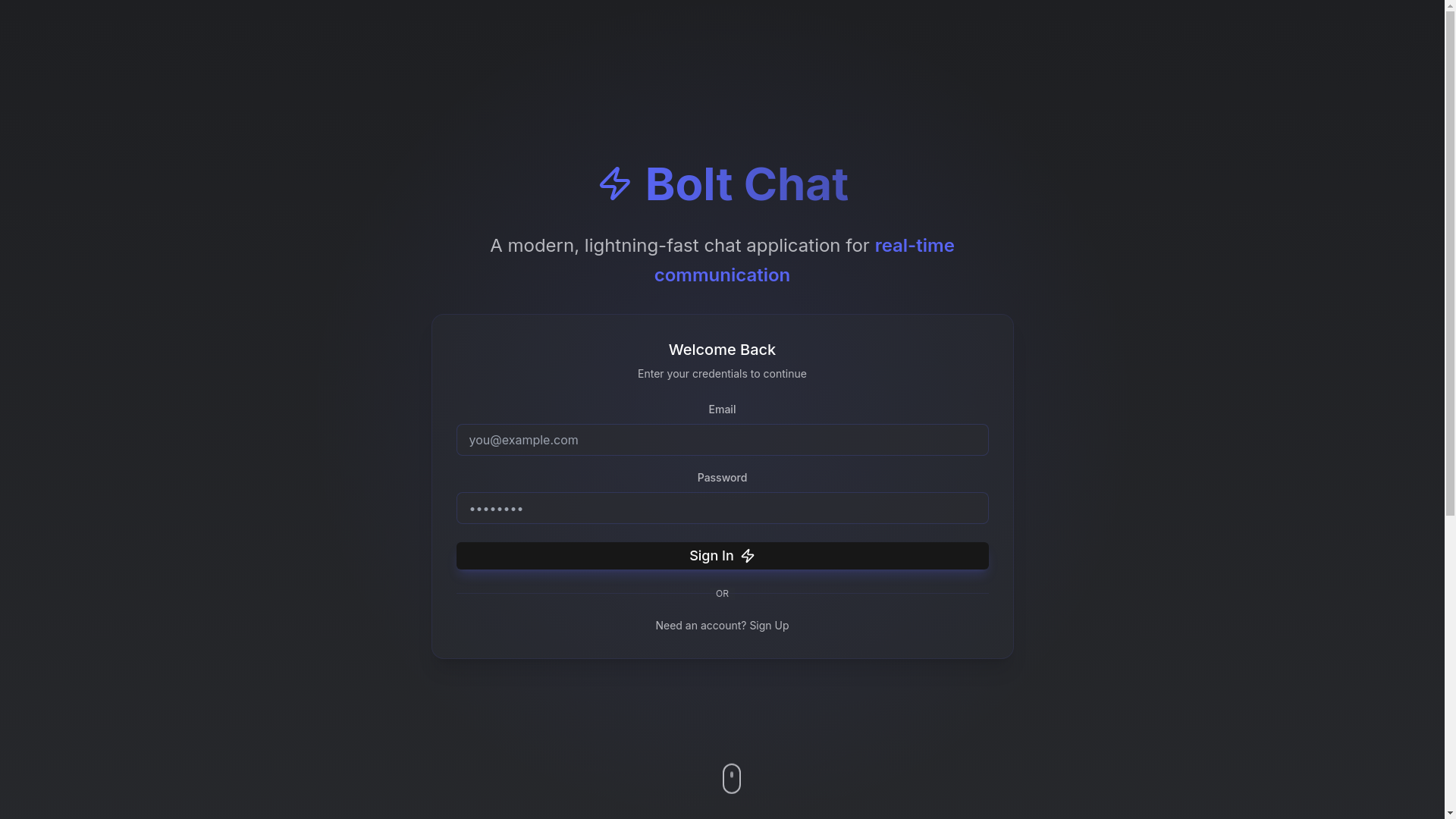 website screenshot of https://boltchat.pages.dev/