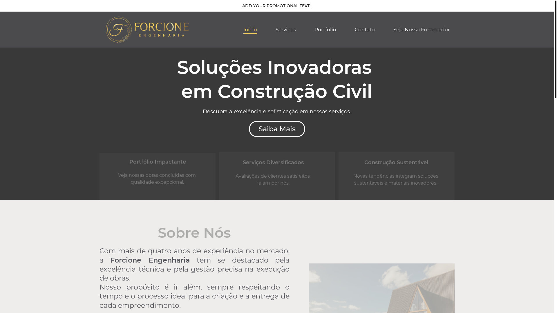 website screenshot of https://forcioneengenharia.com.br/