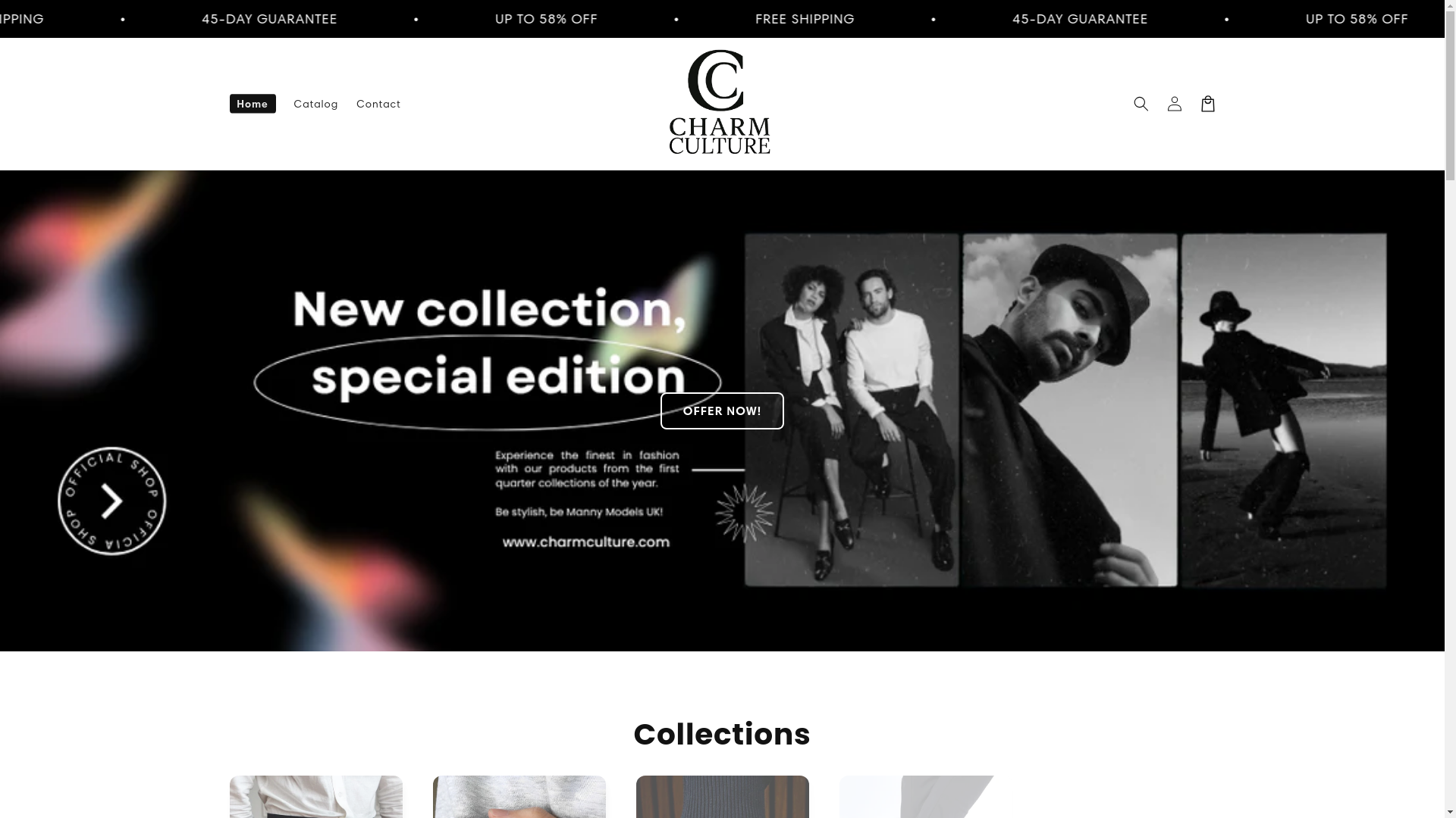 website screenshot of https://charm-cultureshop.store/